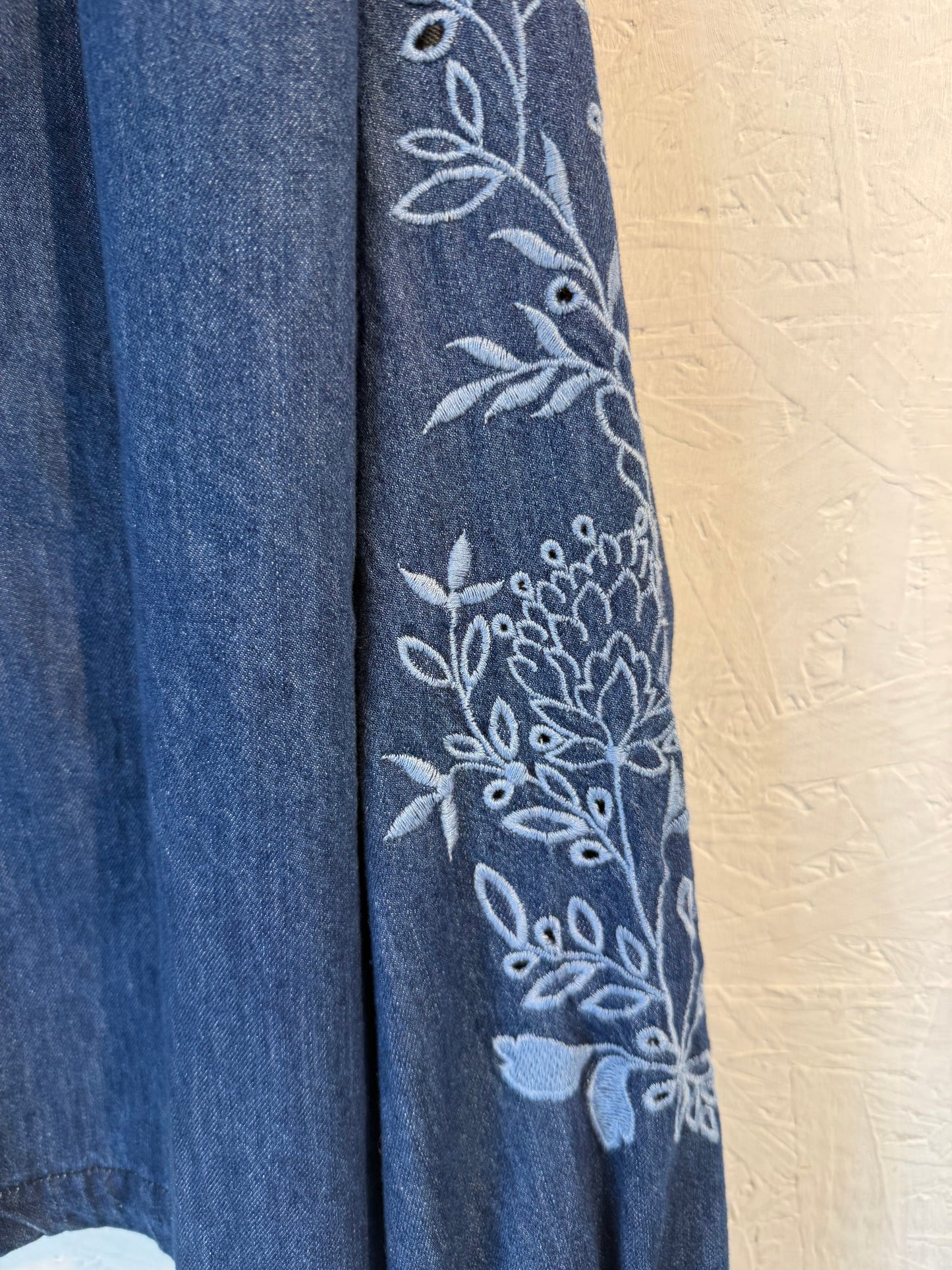SALE - Denim Embroidered Shirt