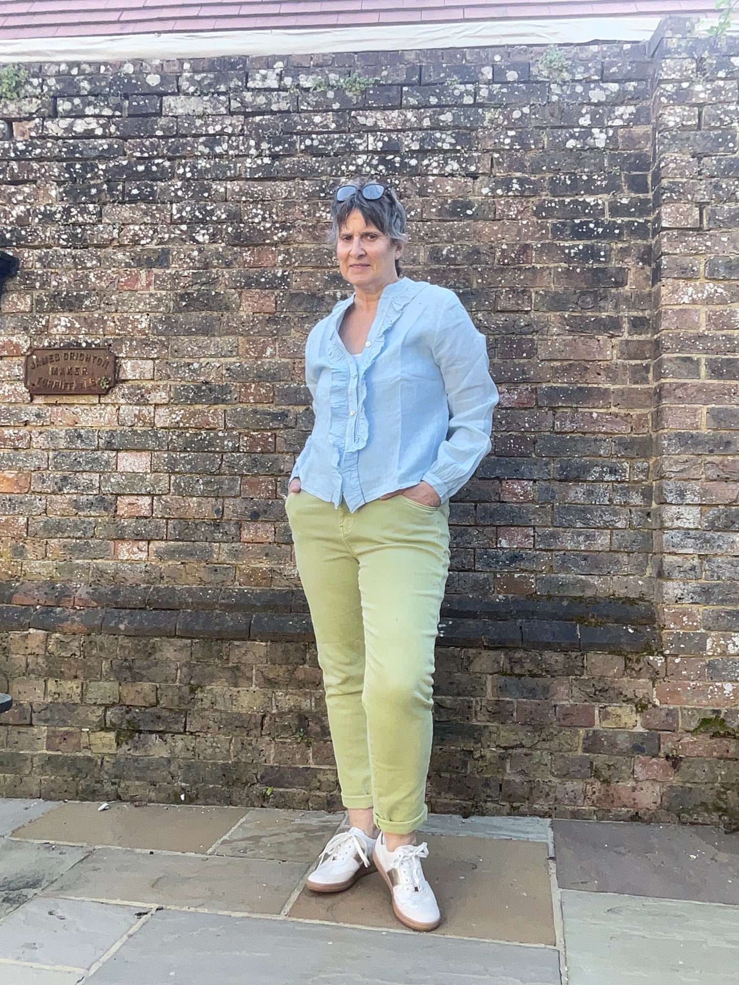 Fifi frilled linen shirt