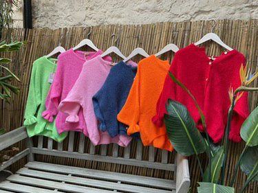 Tilly alpaca mix frill sleeve cardigan