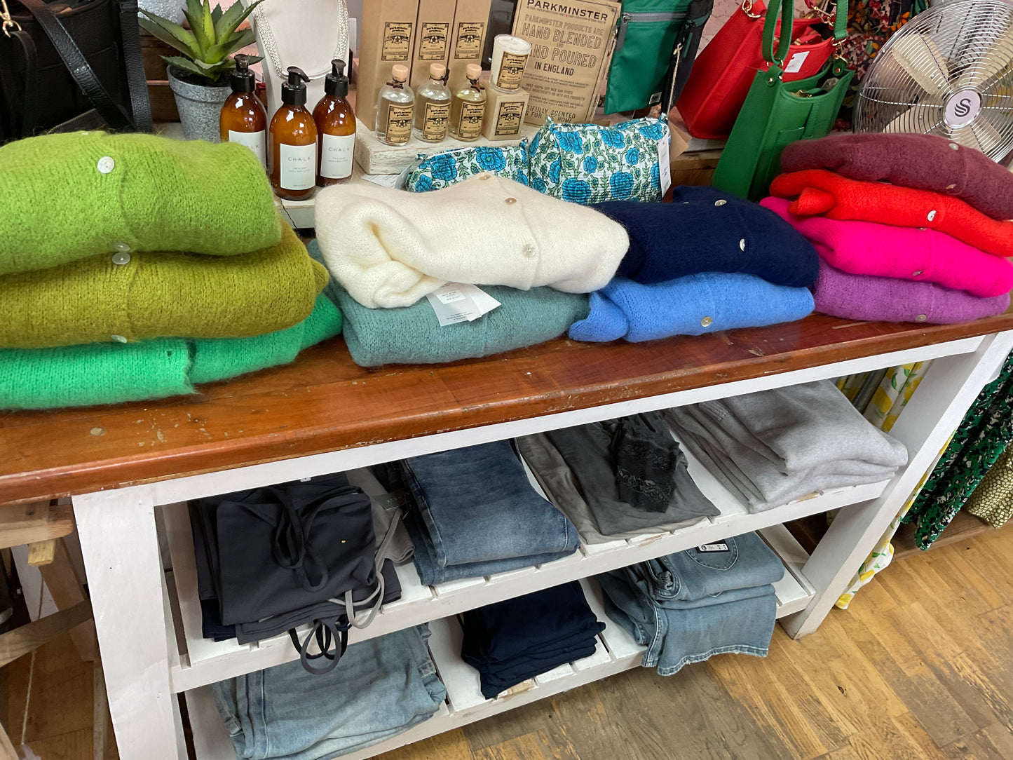 Short sleeve mohair cardigan