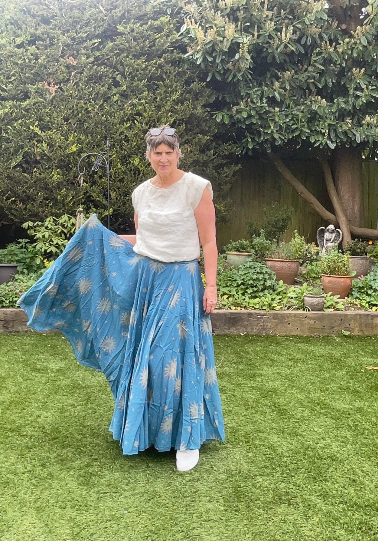 Printed full cotton skirt