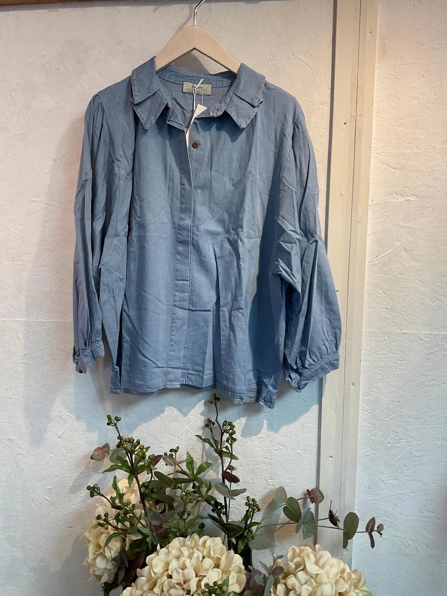Lulu Collar Chambray Blouse