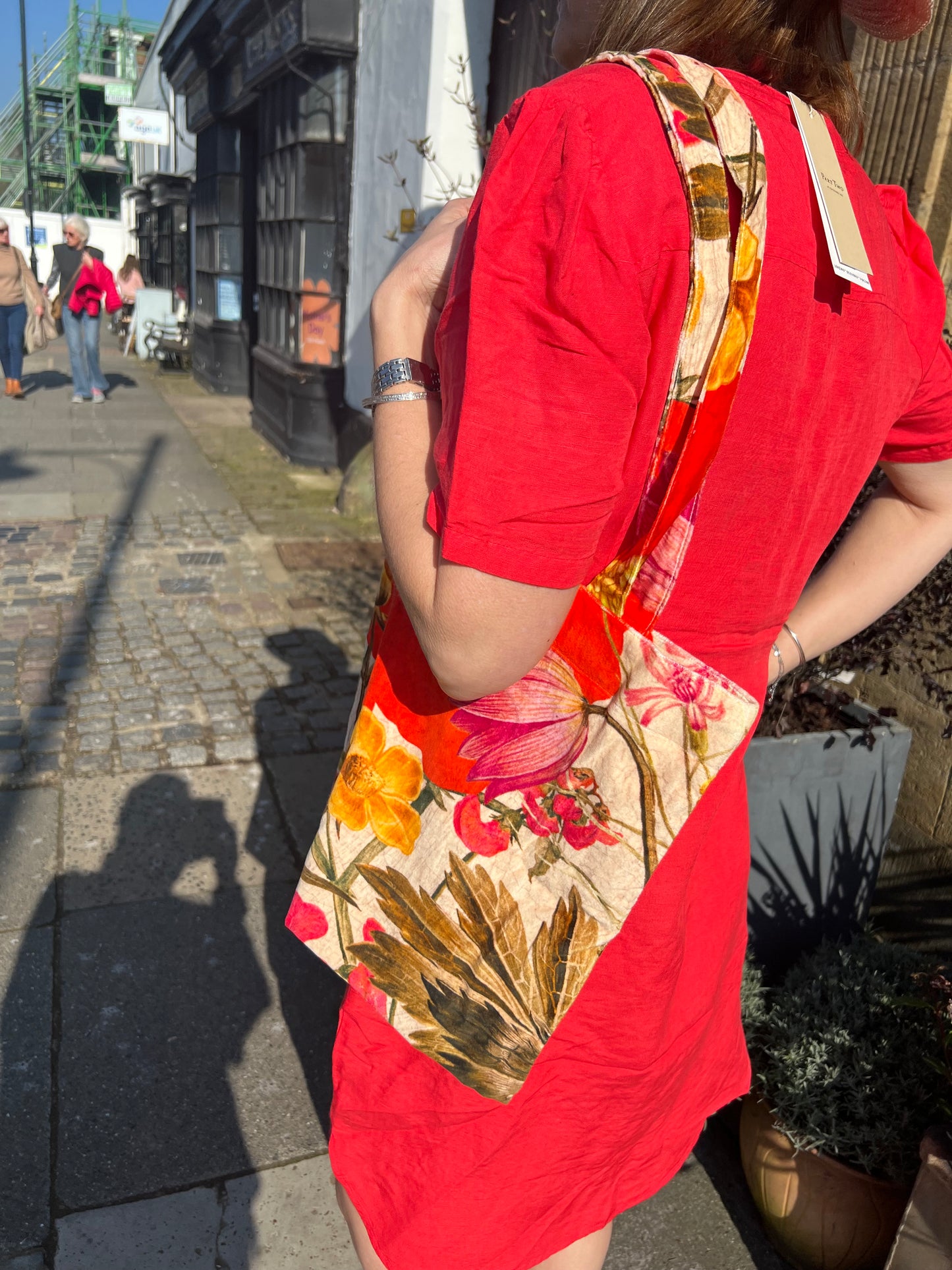Peony Velvet Flower Tote Bag
