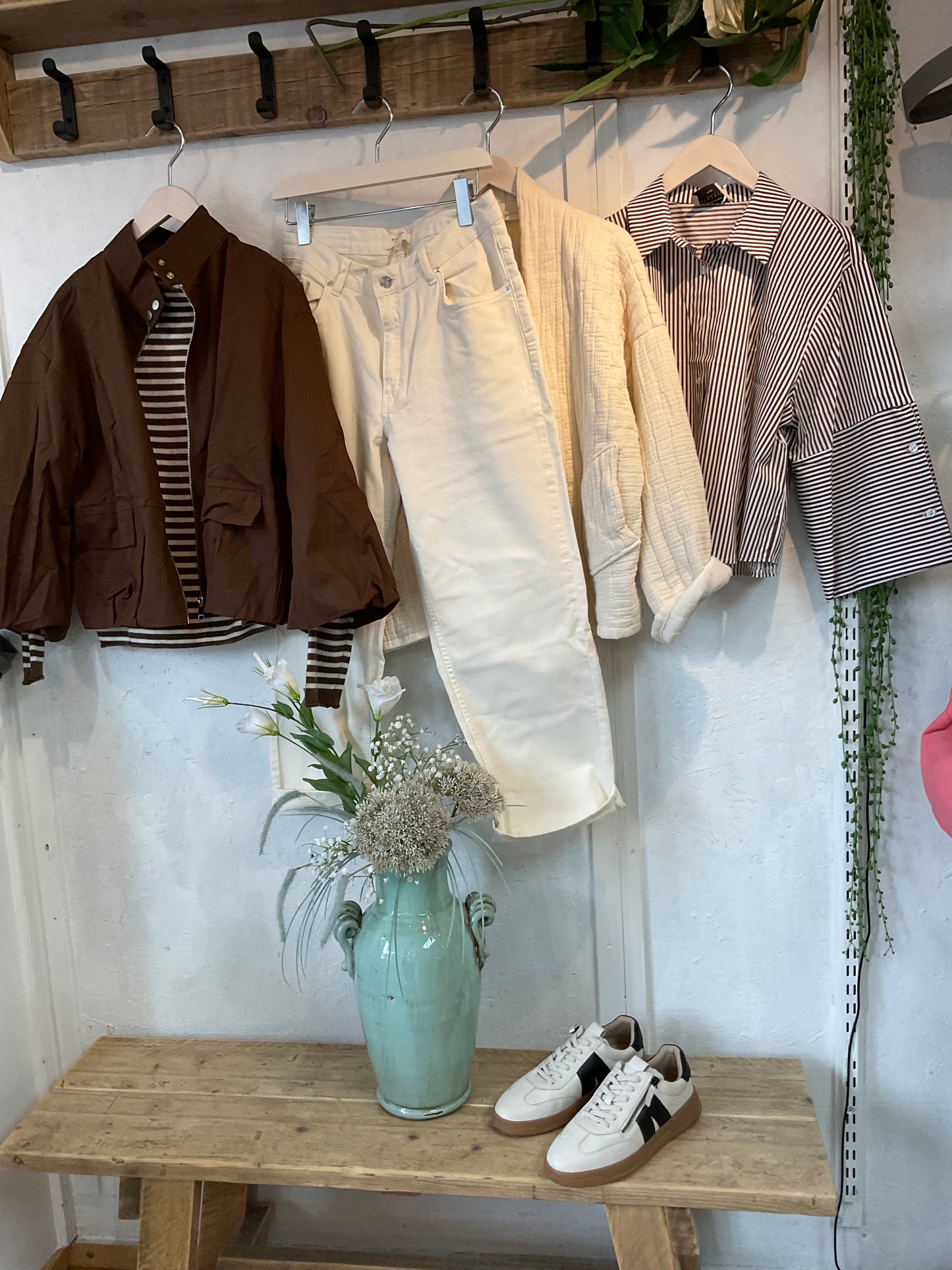 Styling our retro choc bomber jacket