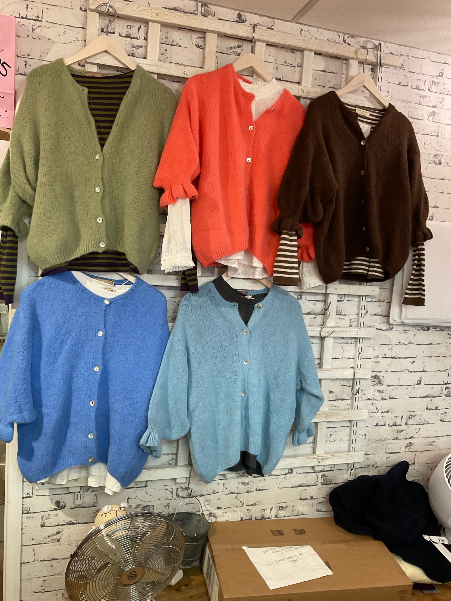 Tilly alpaca mix frill sleeve cardigan