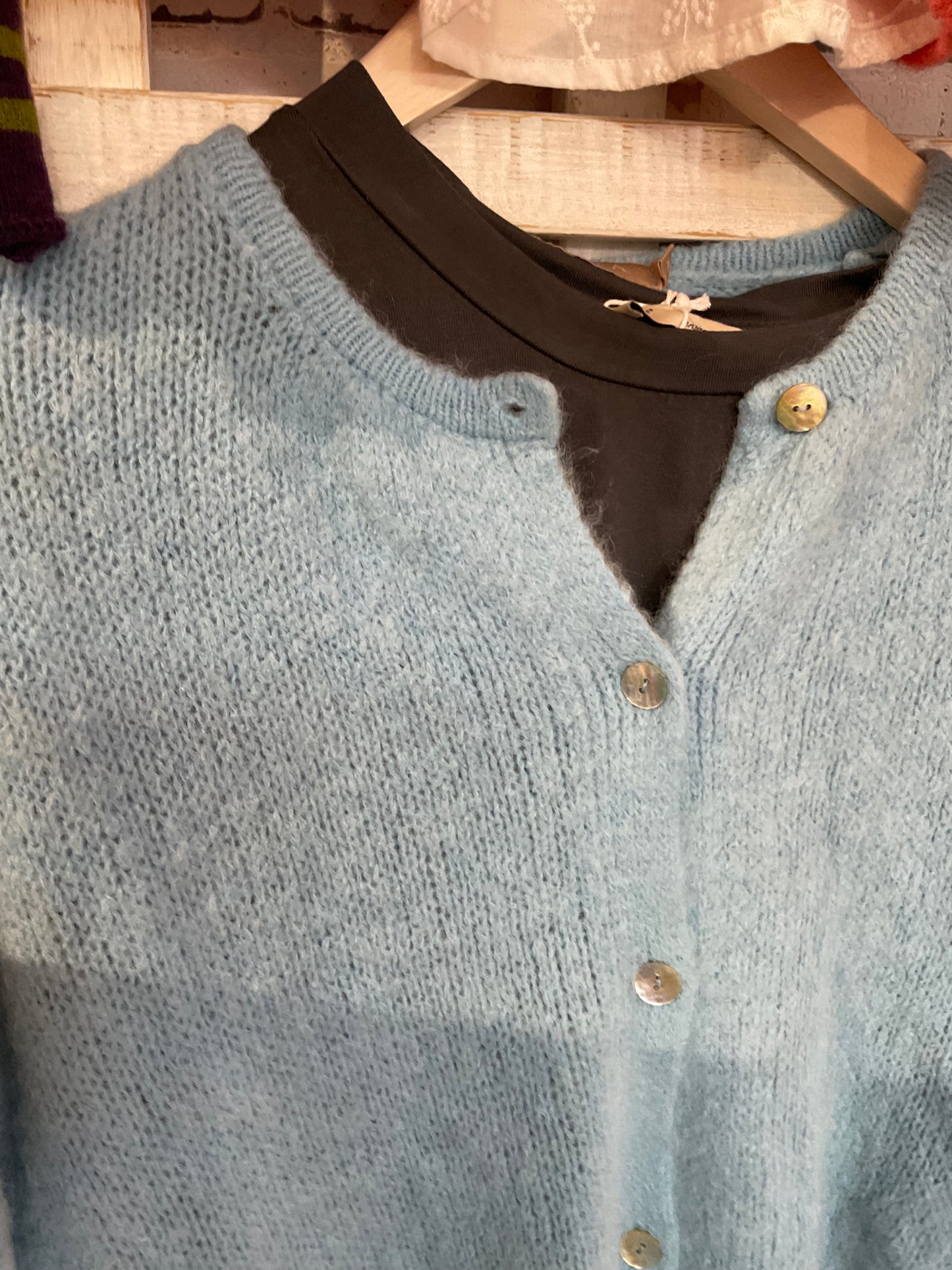 Tilly alpaca mix frill sleeve cardigan