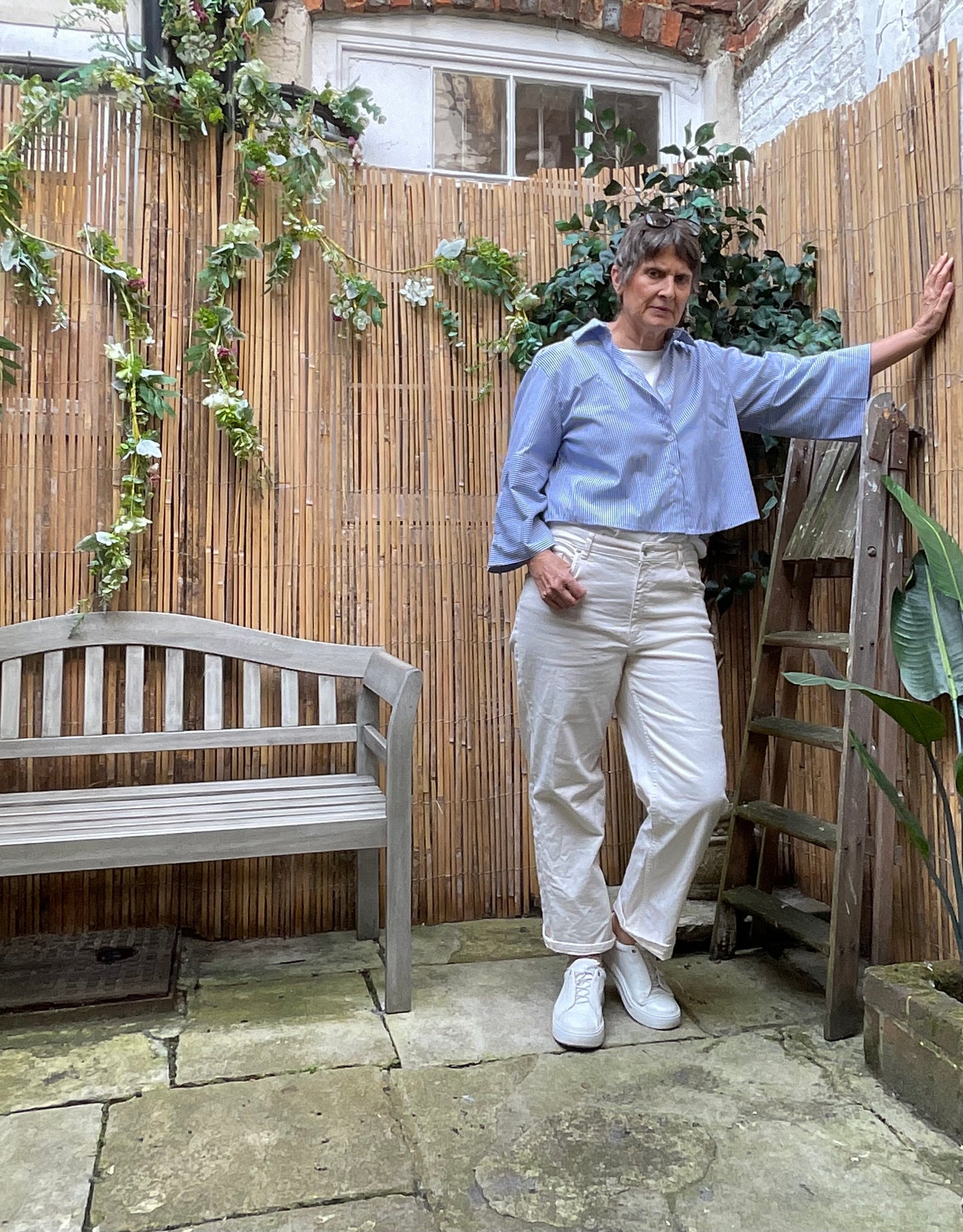Libby cropped cotton shirt