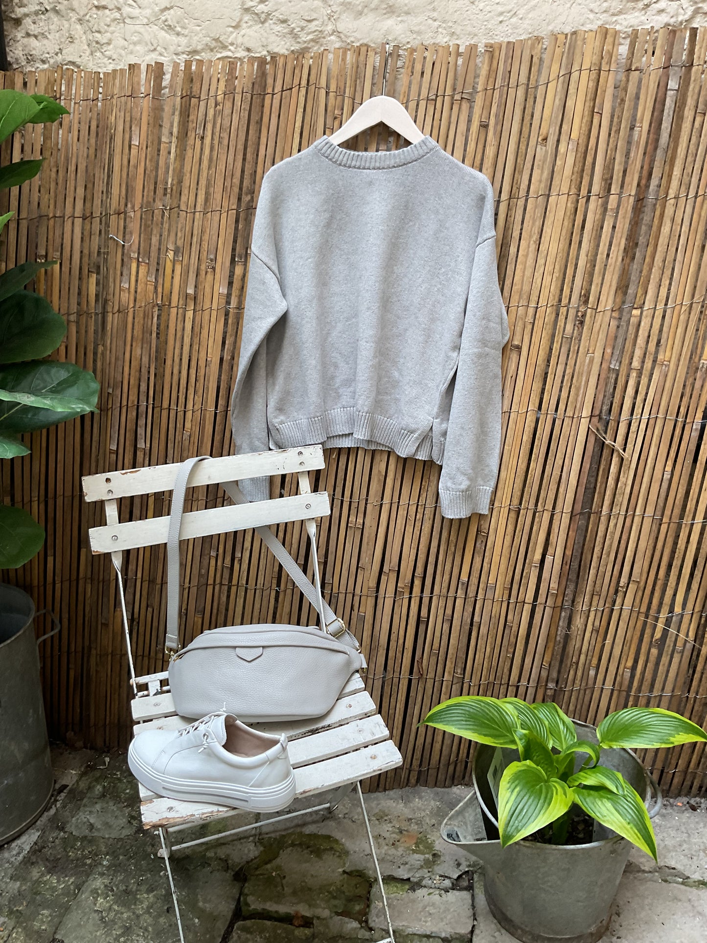 Gabby grey cotton knit