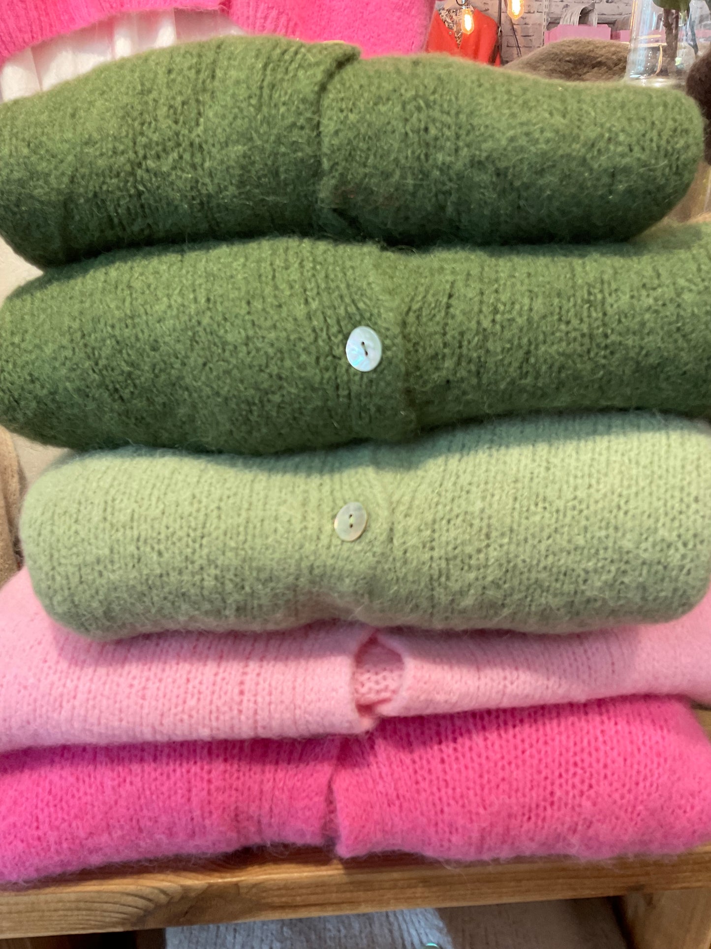 This weeks colours Marta cardigan