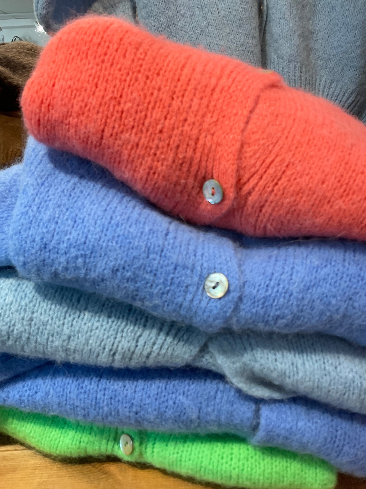 This weeks colours Marta cardigan