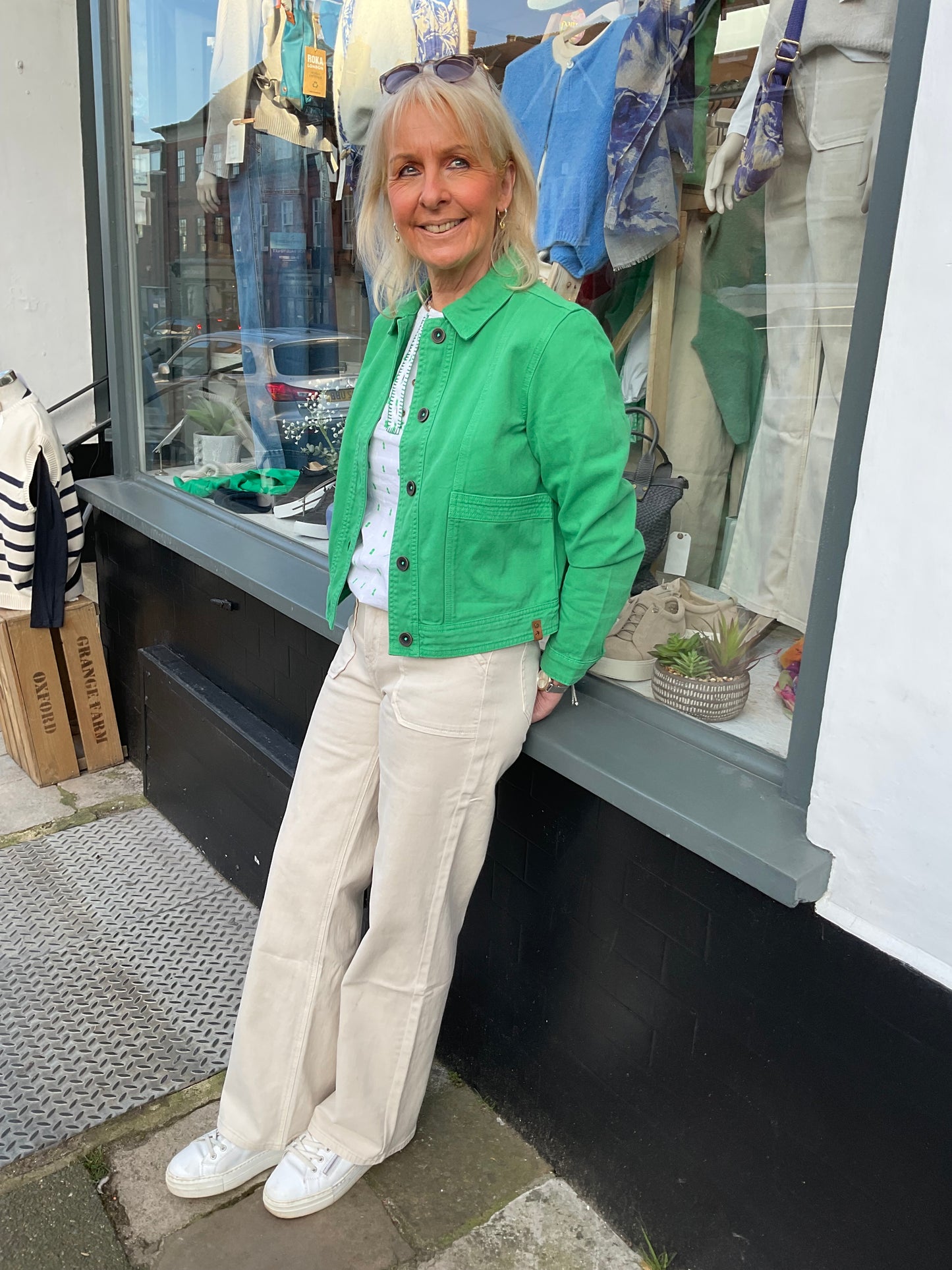 Boxy green jacket