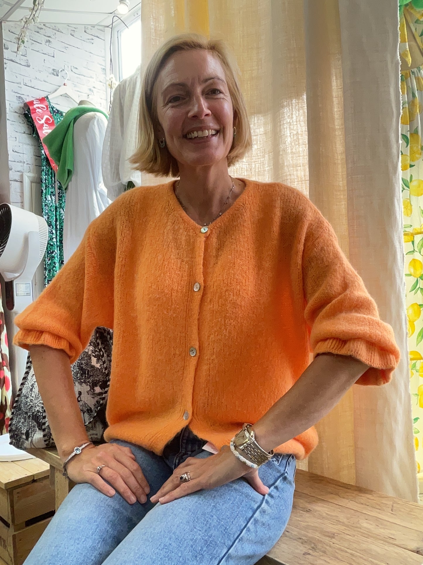 Marta Ruffle sleeve cardigan