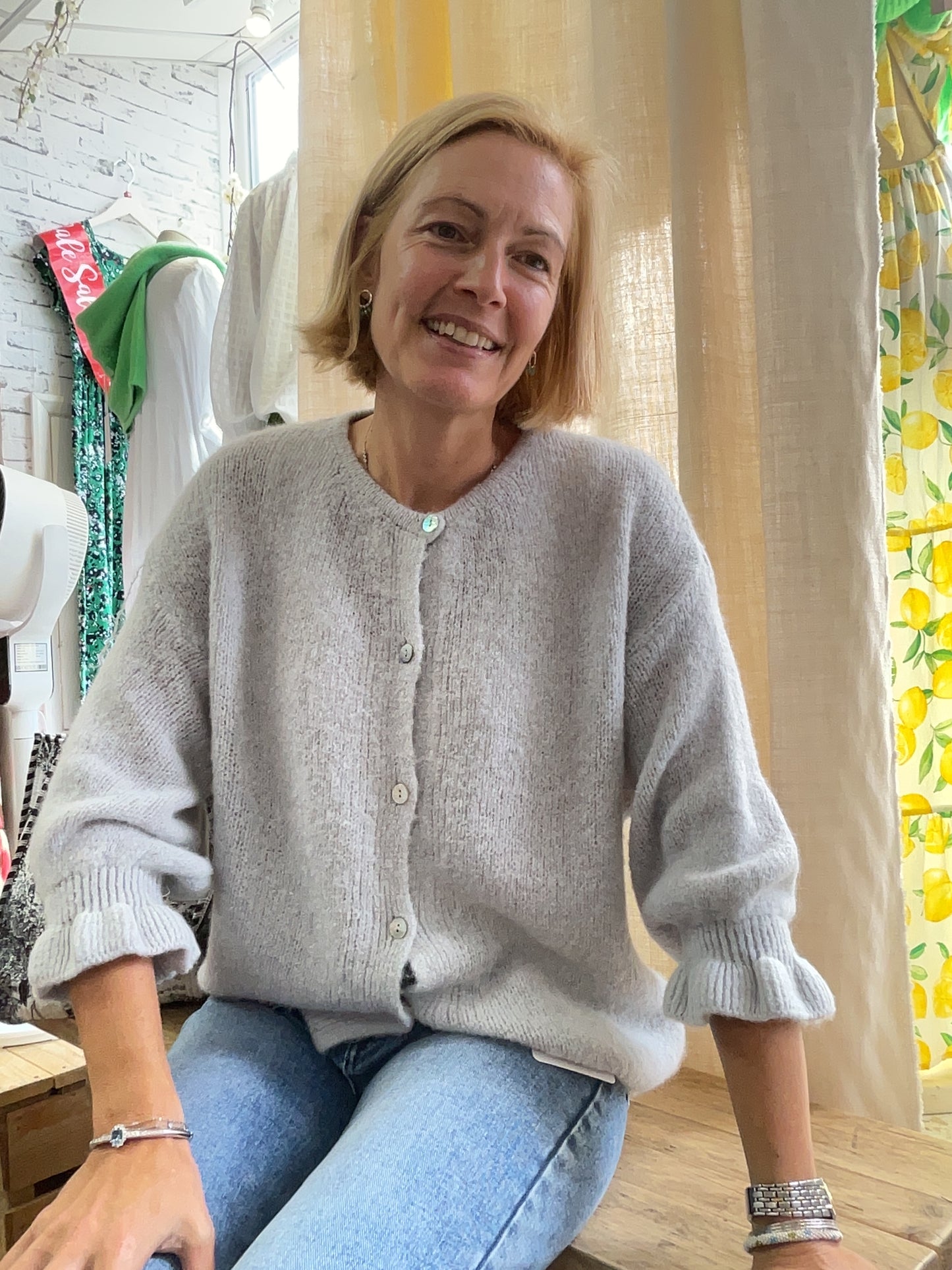Marta Ruffle sleeve cardigan