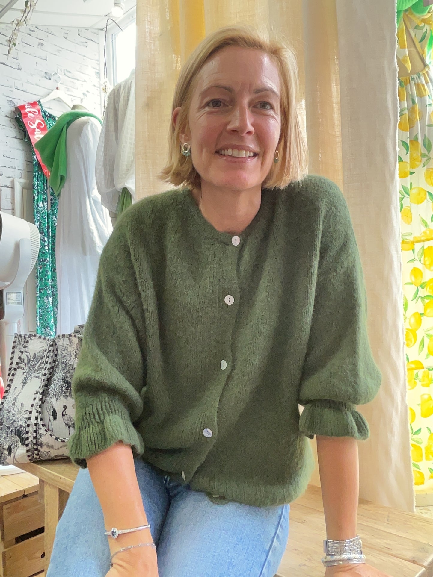 Marta Ruffle sleeve cardigan