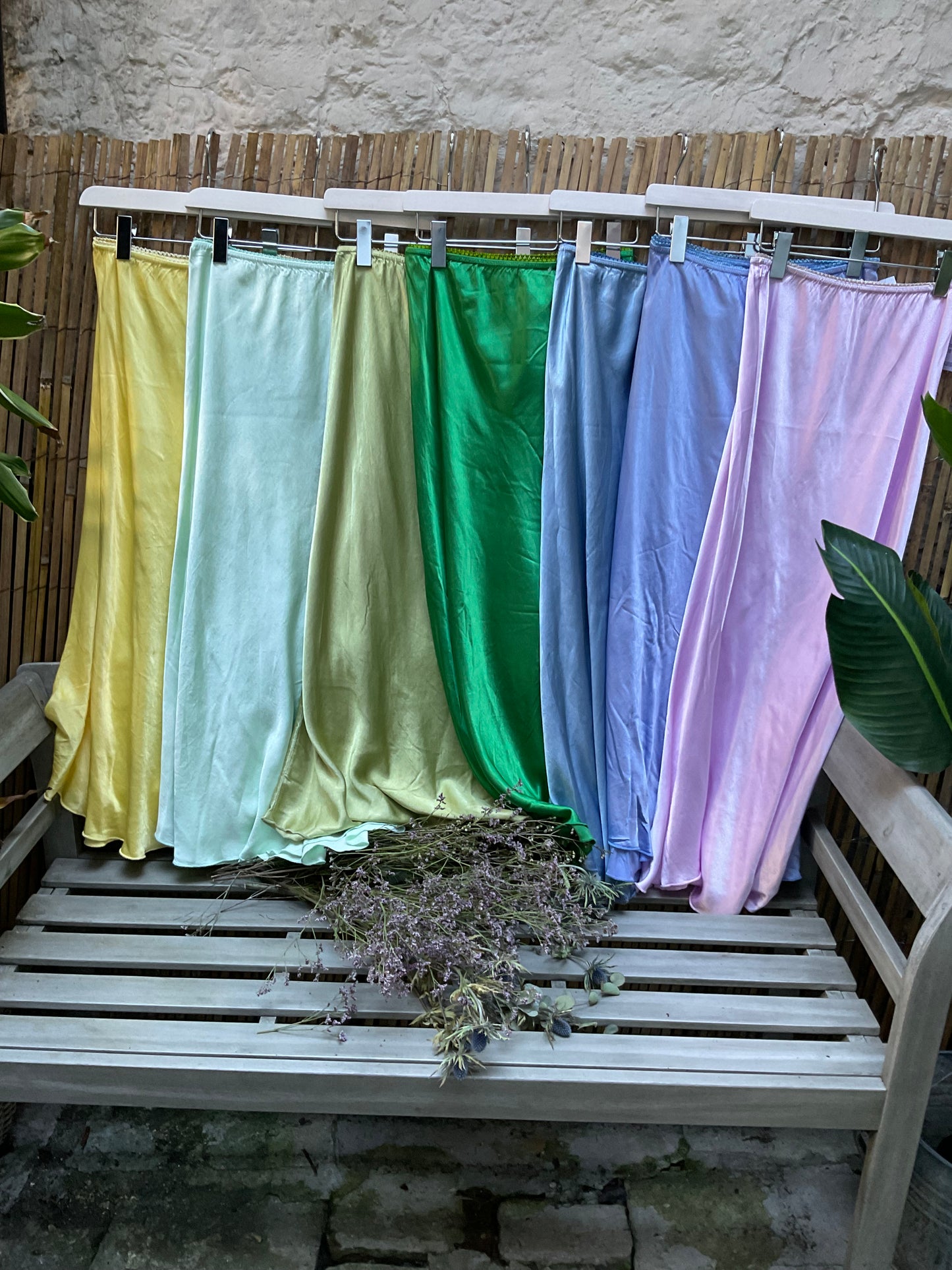 Felicity bias cut viscose skirts
