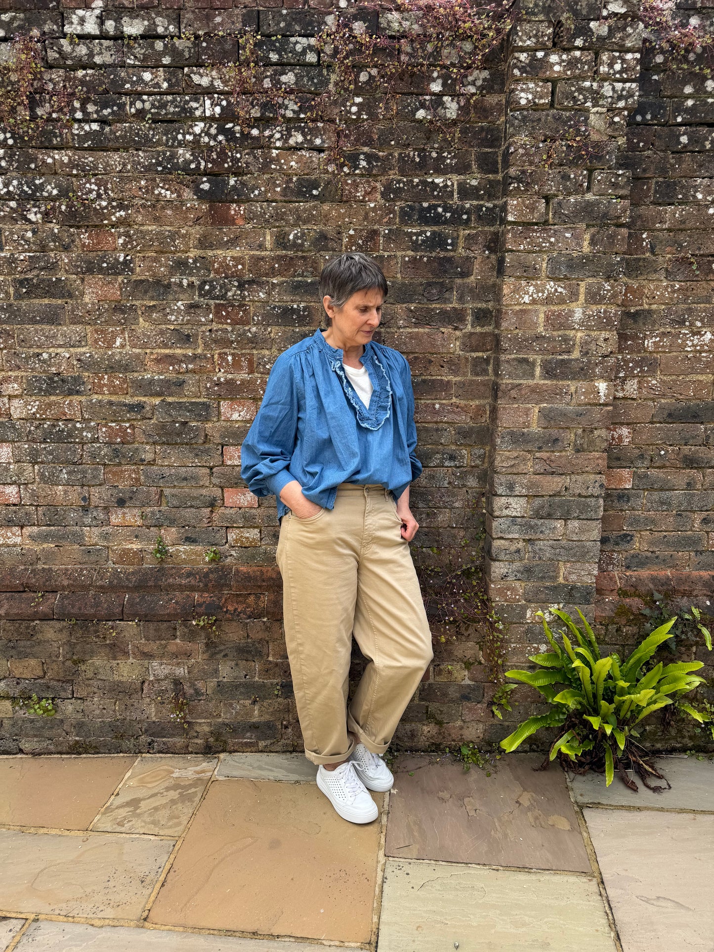 Fifi Chambray Frill Shirt