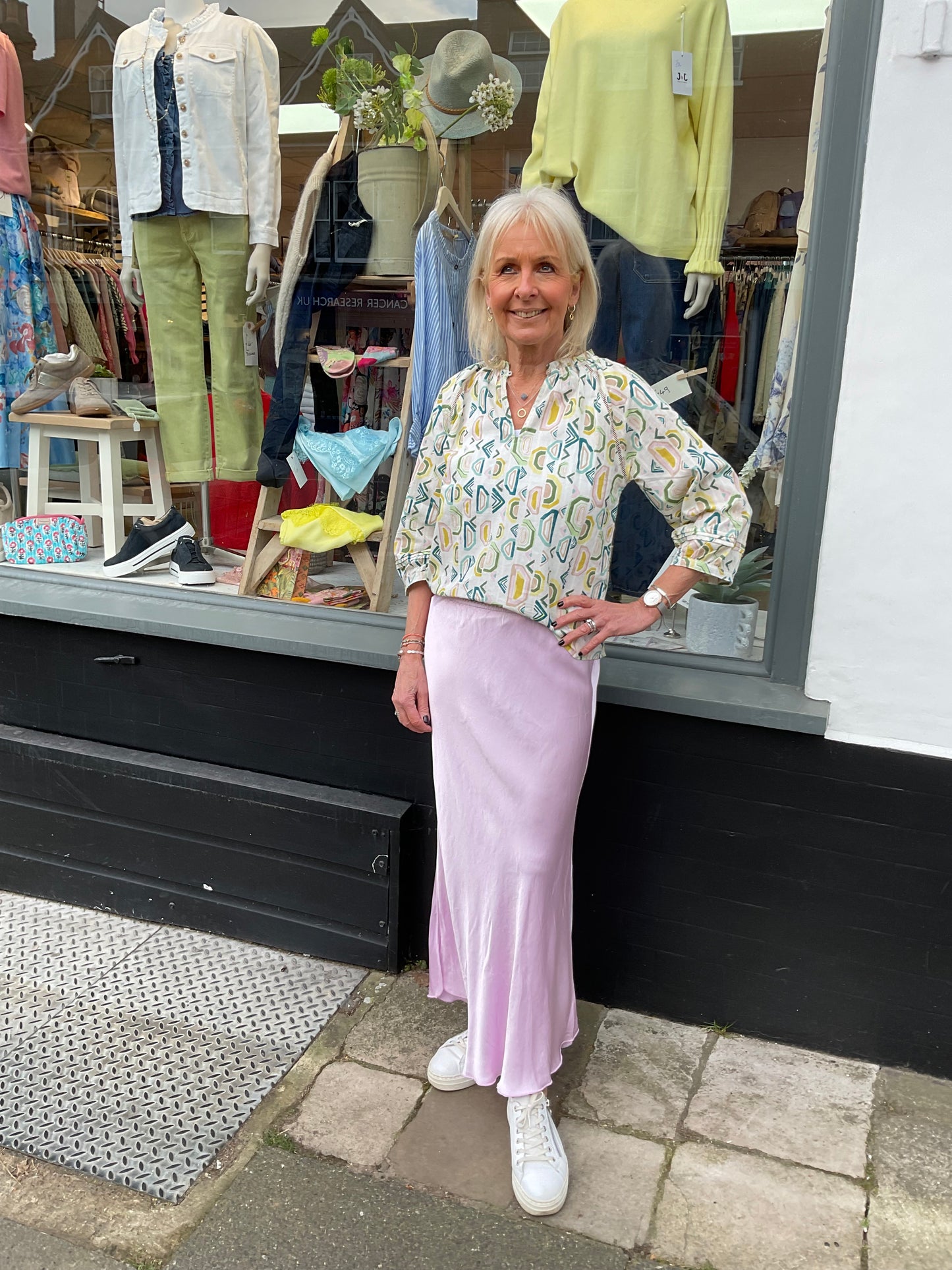 Felicity bias cut viscose skirts