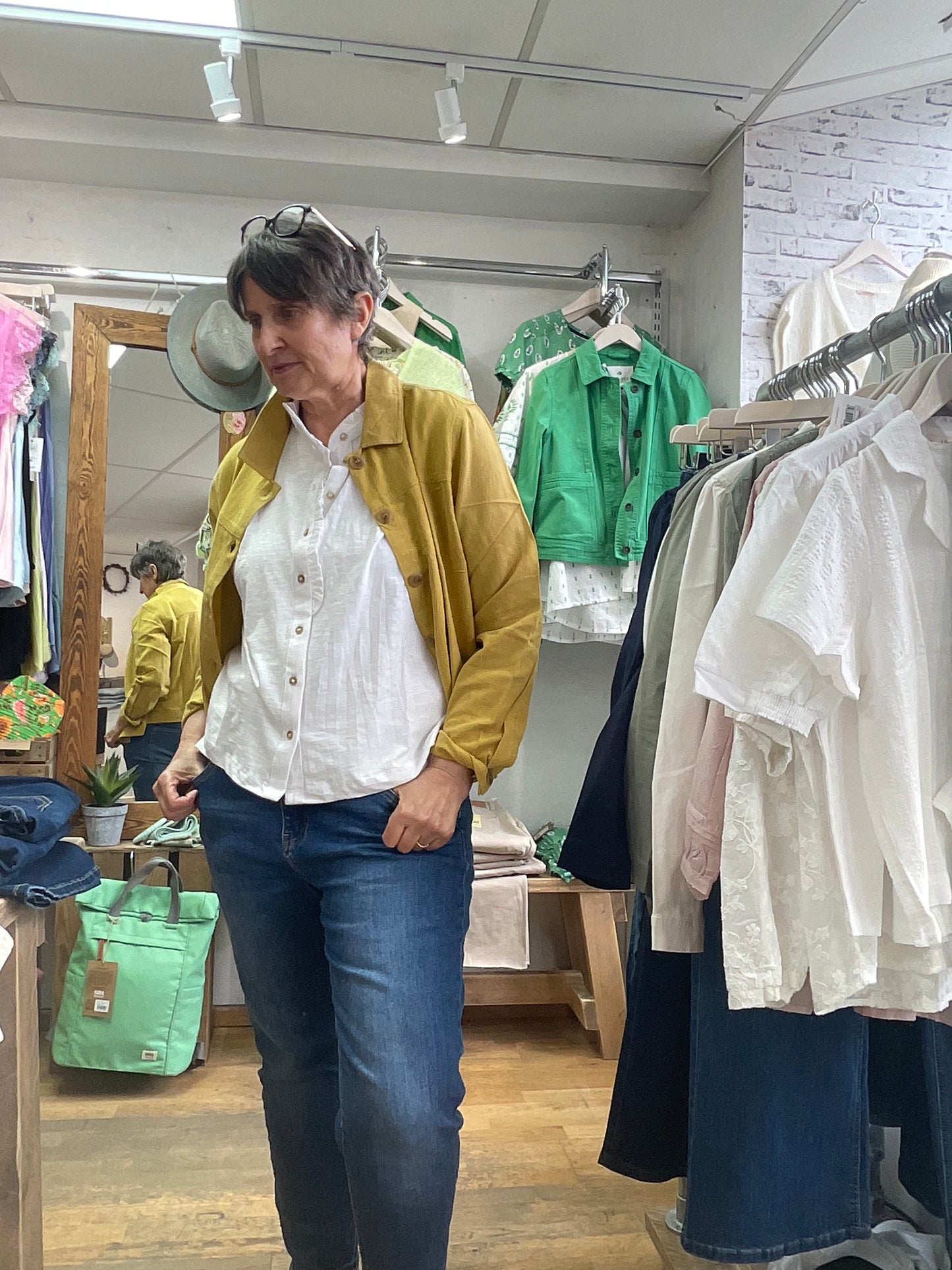 Mustard southwestern linen jacket