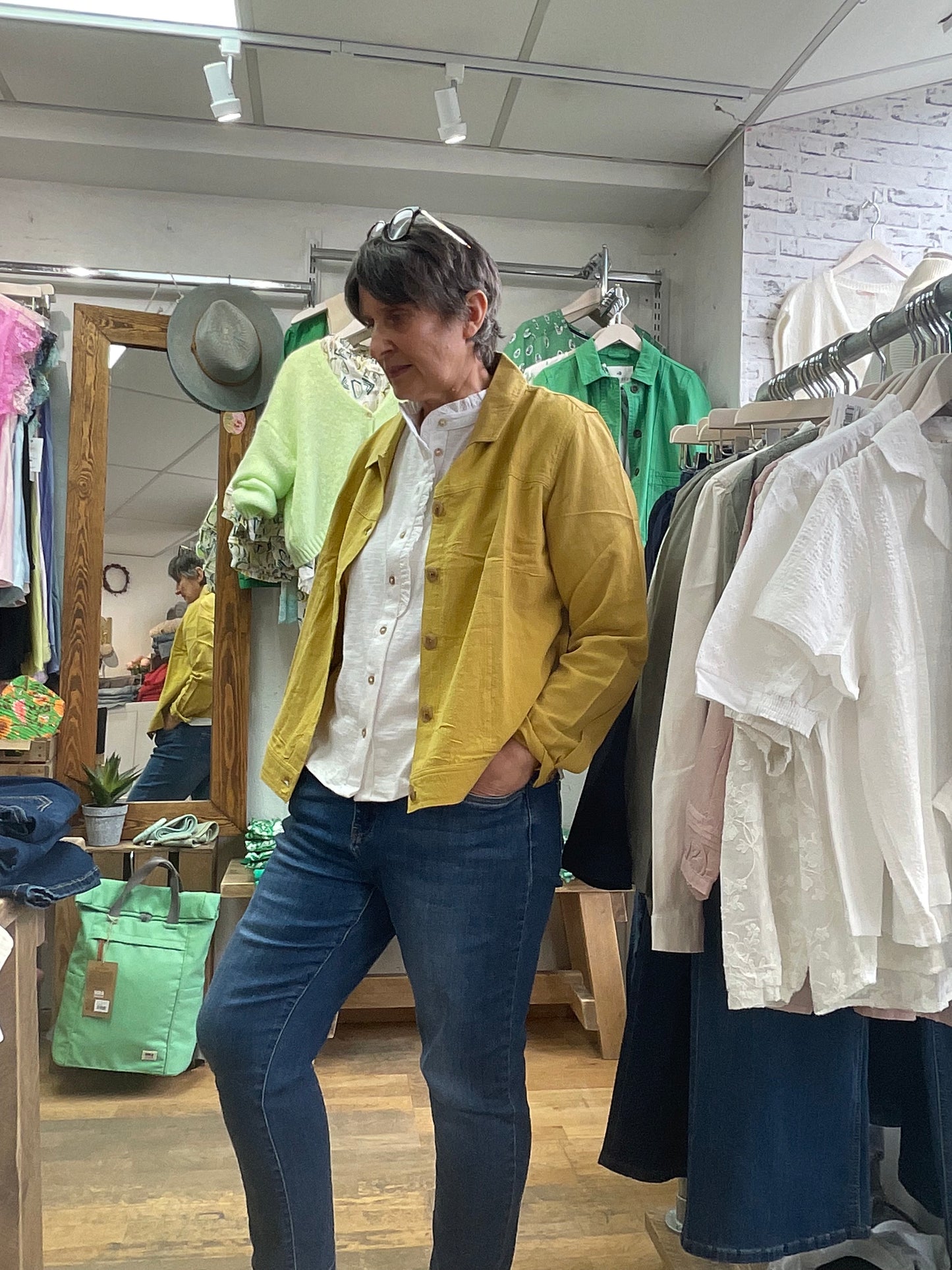 Mustard southwestern linen jacket