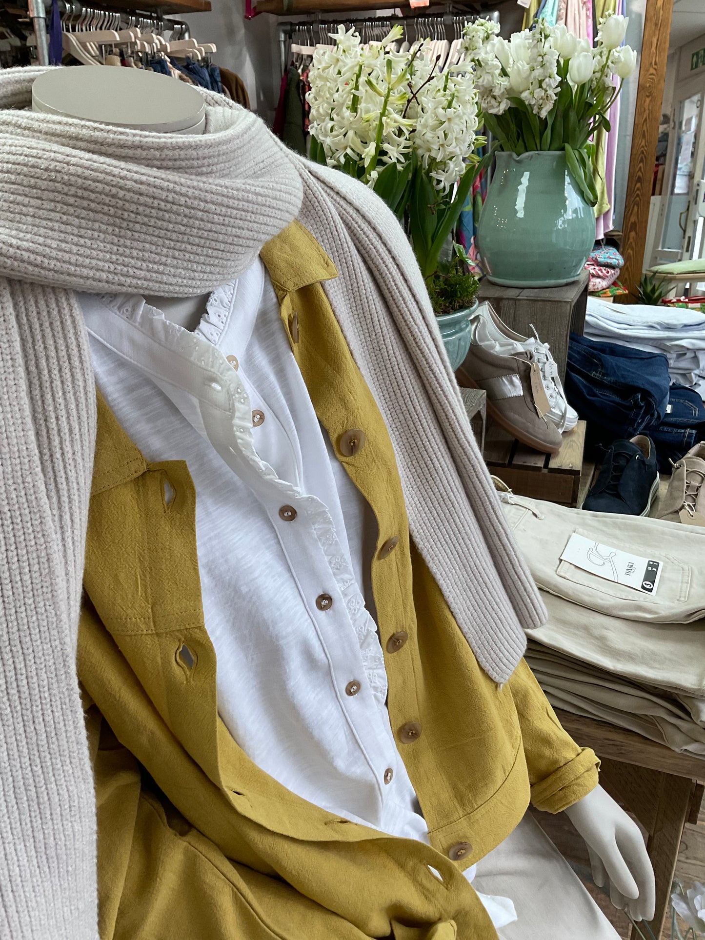 Mustard southwestern linen jacket
