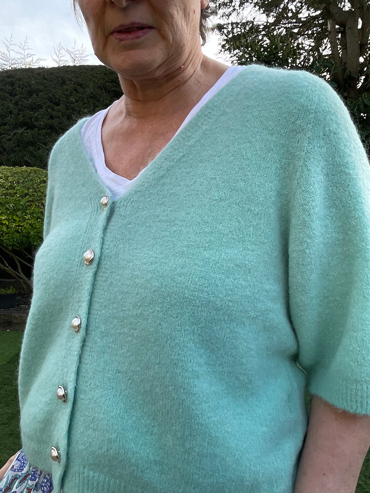 Luella pearl alpaca cardigan
