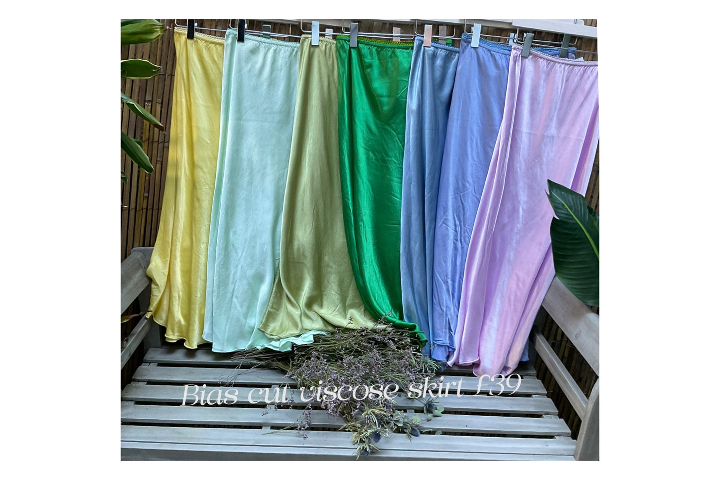 Felicity bias cut viscose skirts