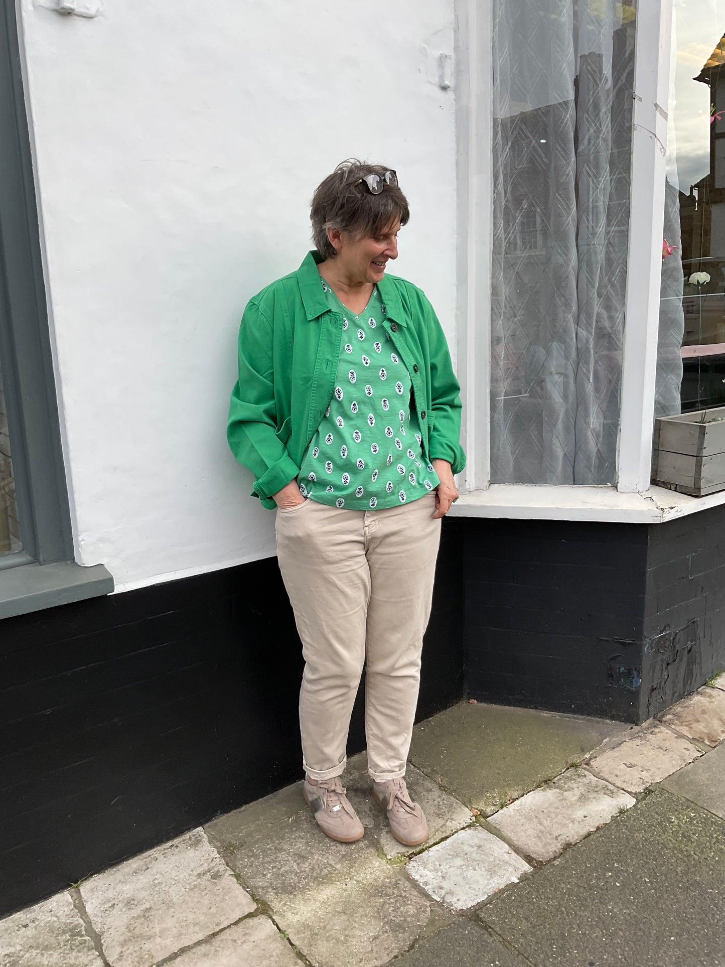Boxy green jacket
