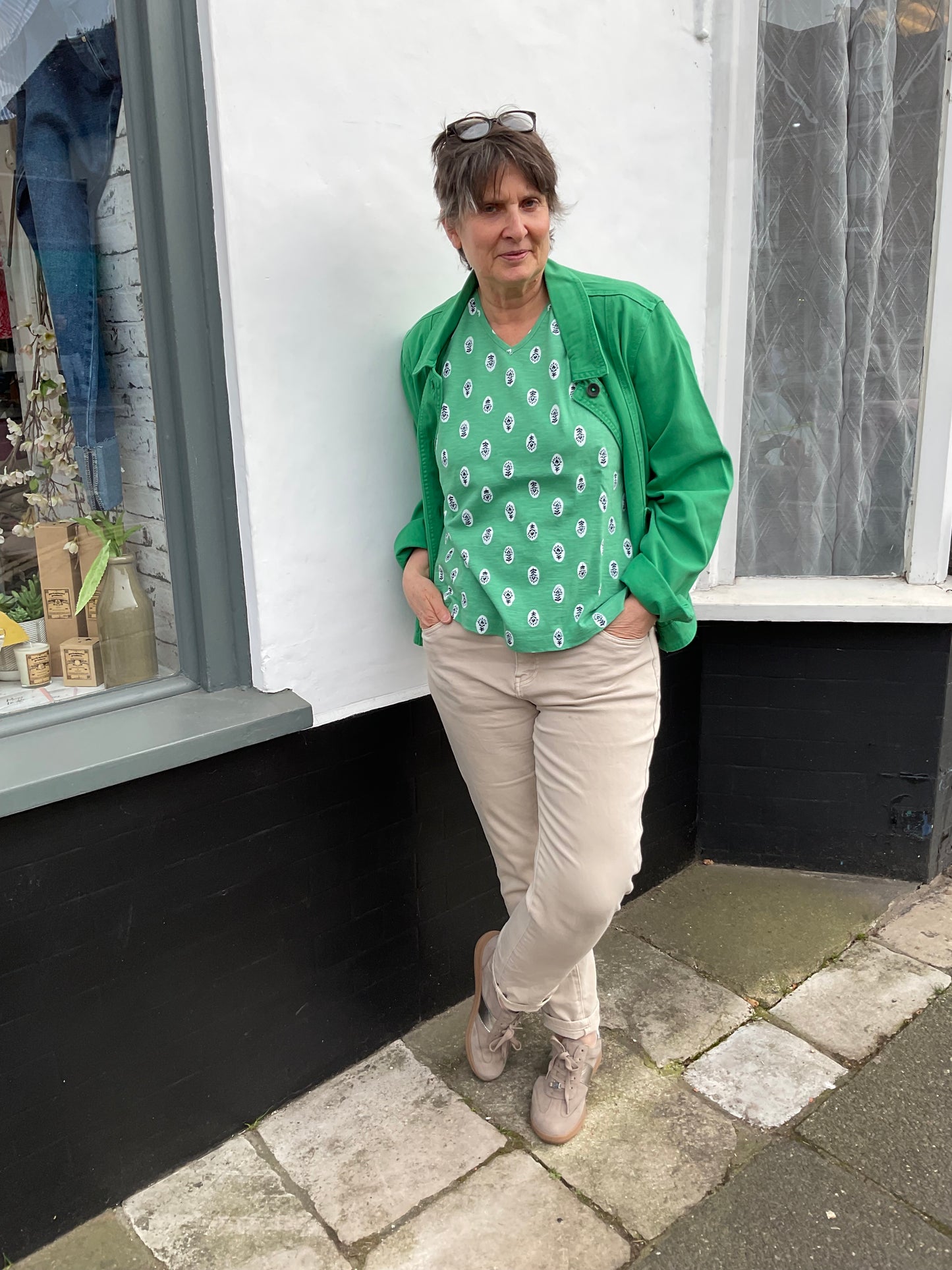Boxy green jacket