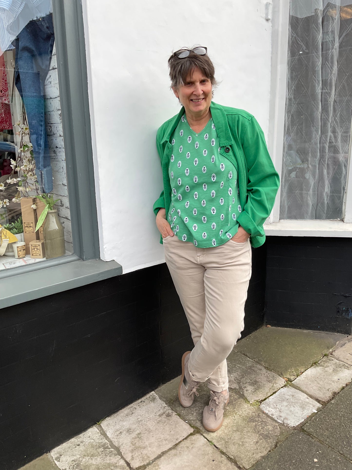 Boxy green jacket