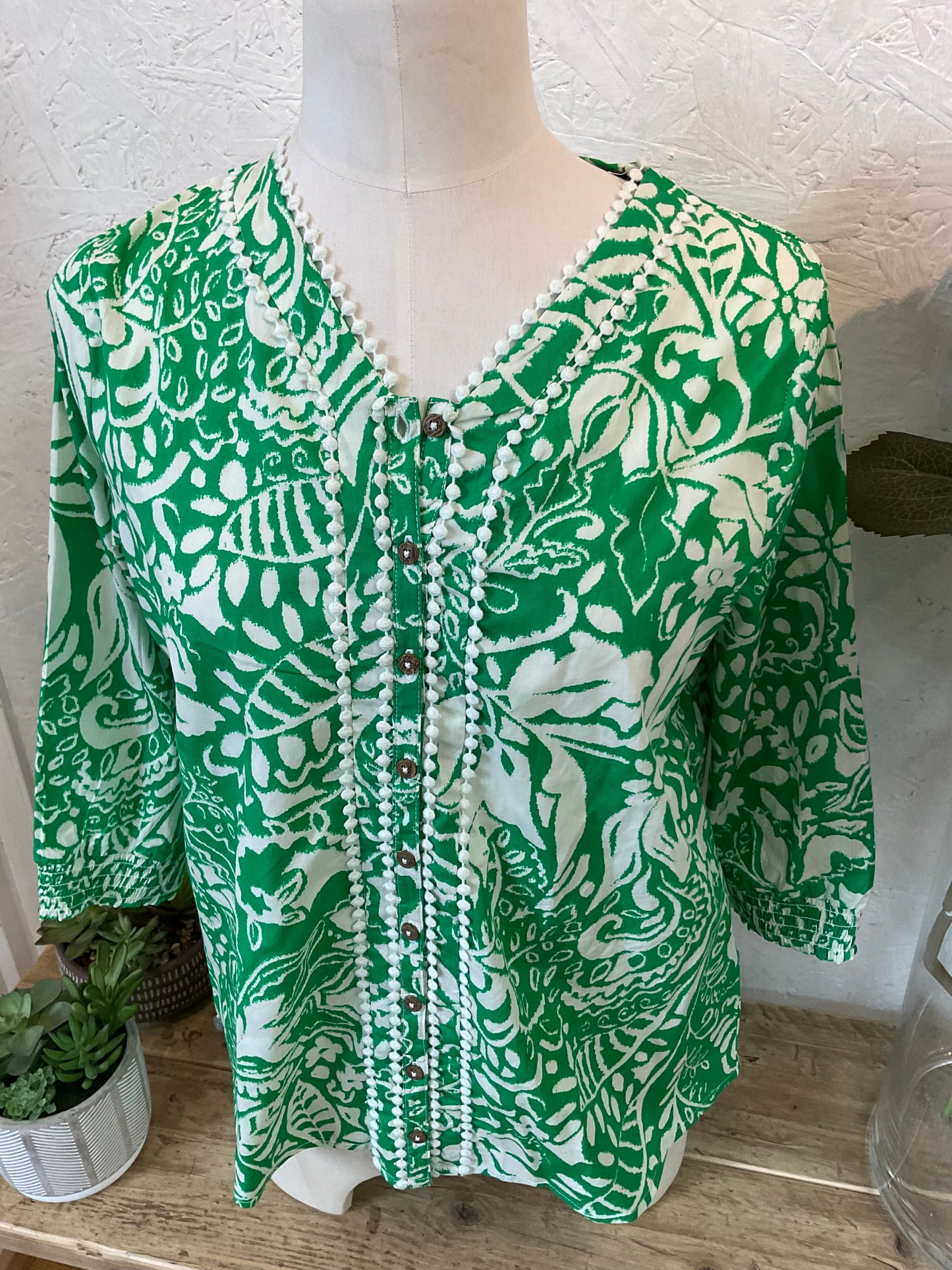 Wild flower floral print blouse