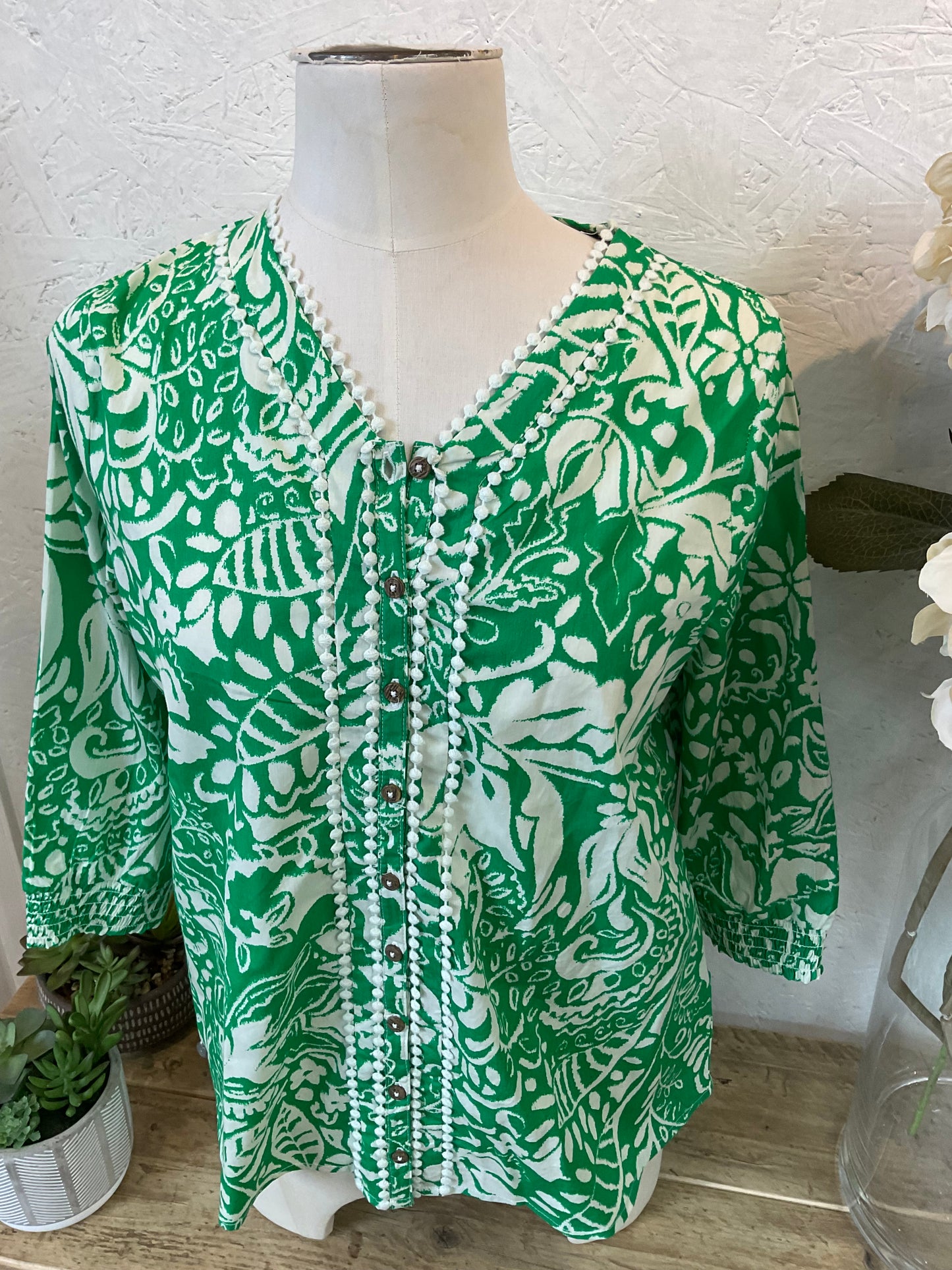 Wild flower floral print blouse