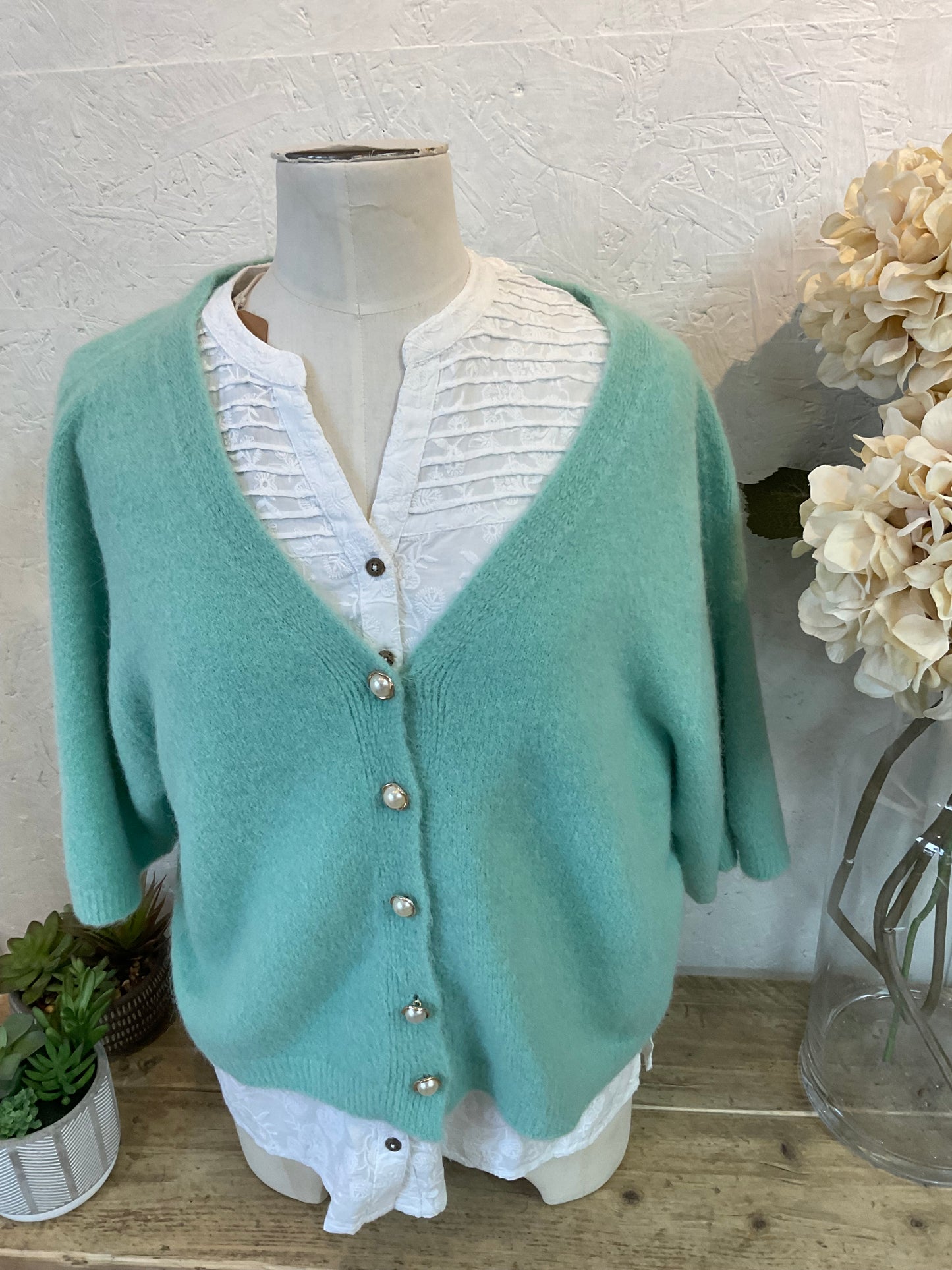 Luella pearl alpaca cardigan