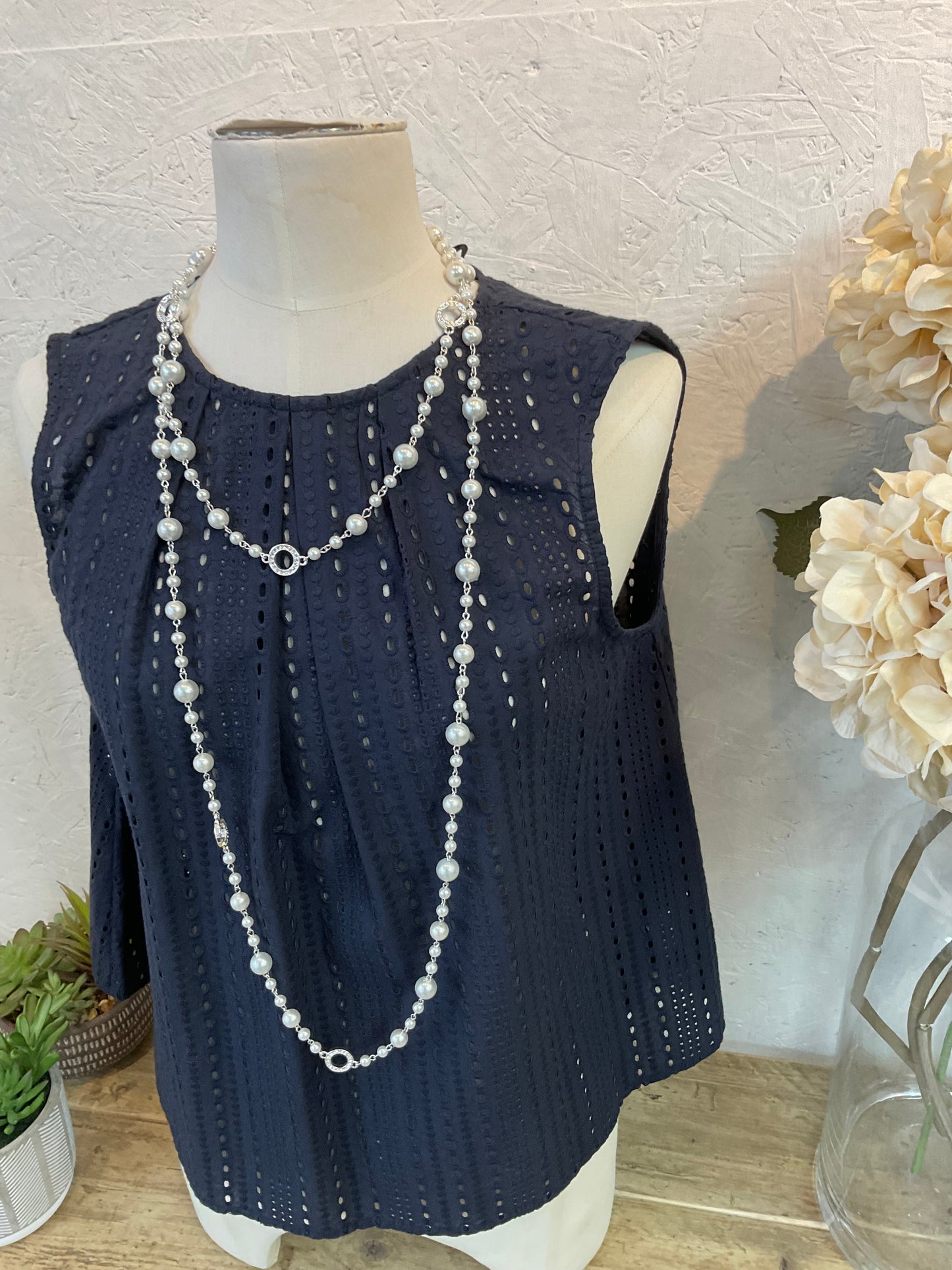 Chalk Tilly cotton blouse