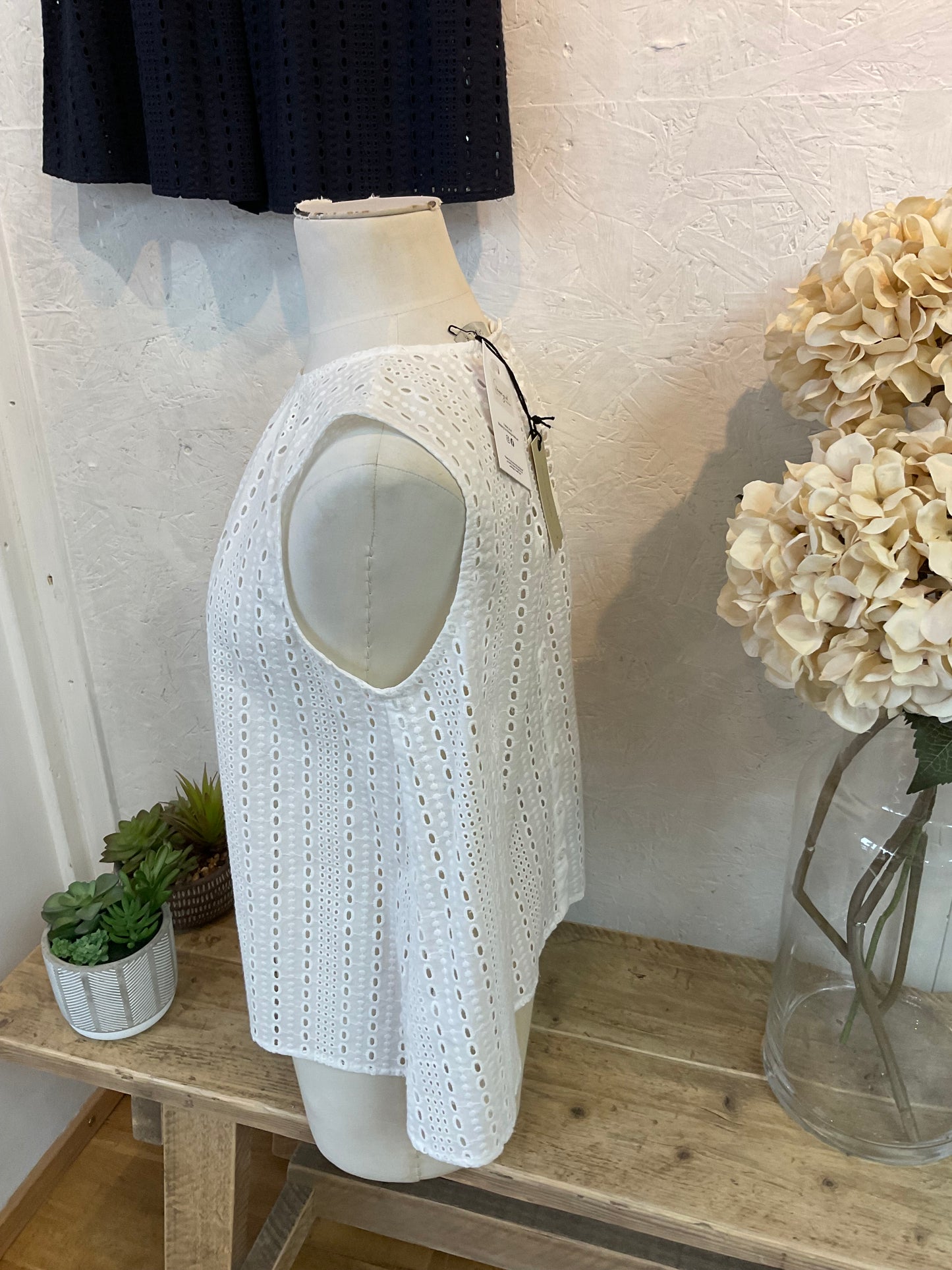 Chalk Tilly cotton blouse