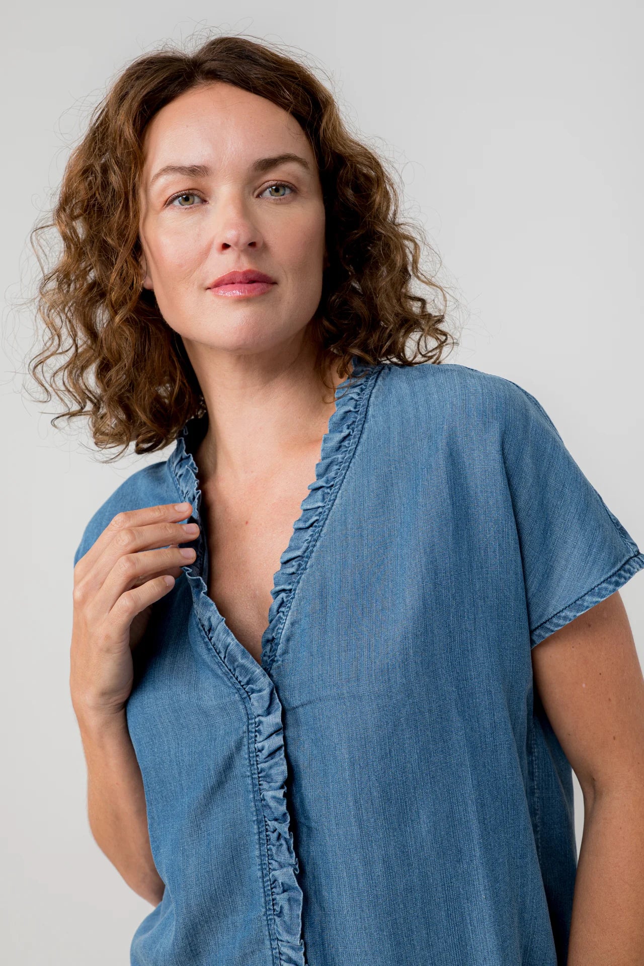 Zoe Tencel denim blouse