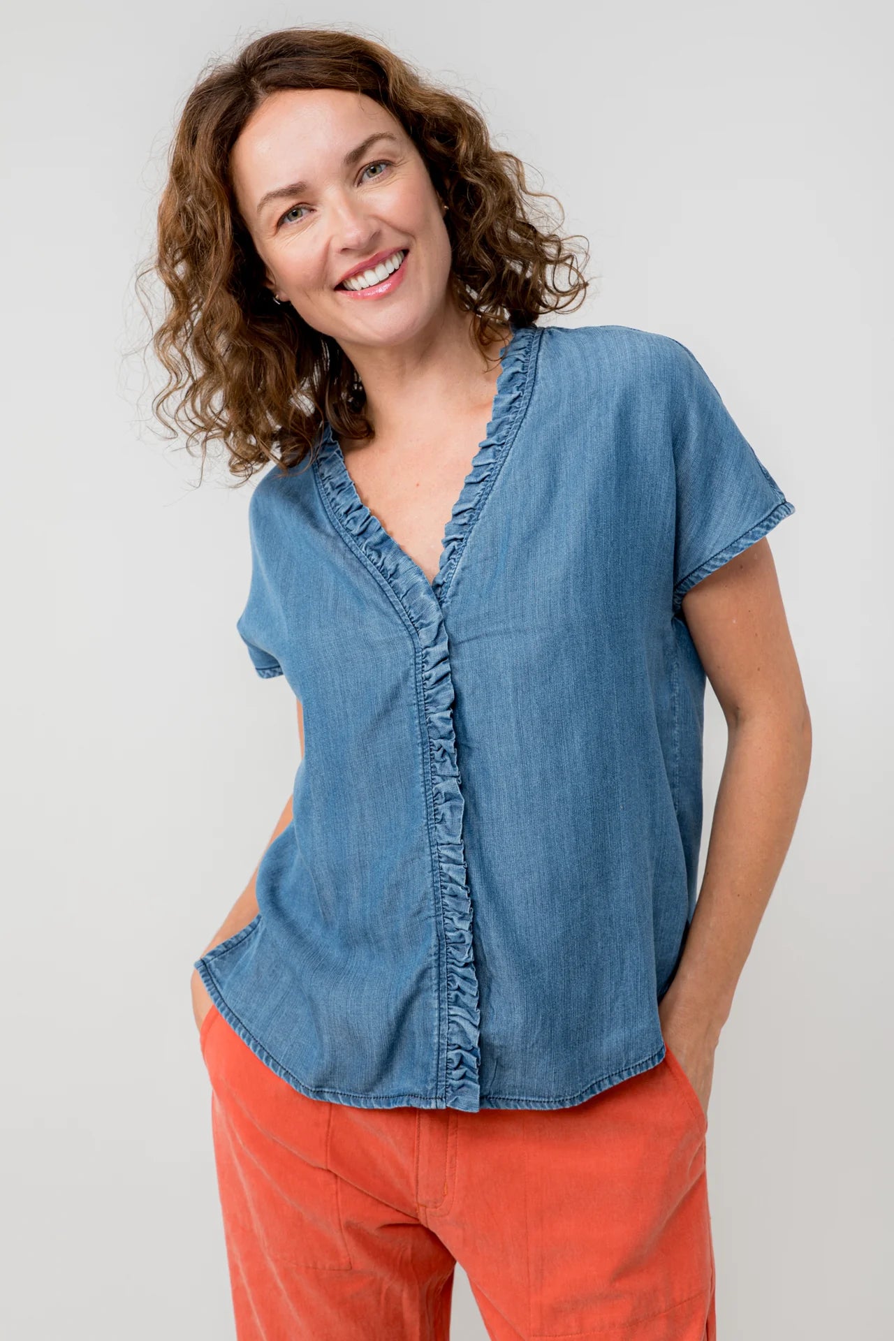 Zoe Tencel denim blouse