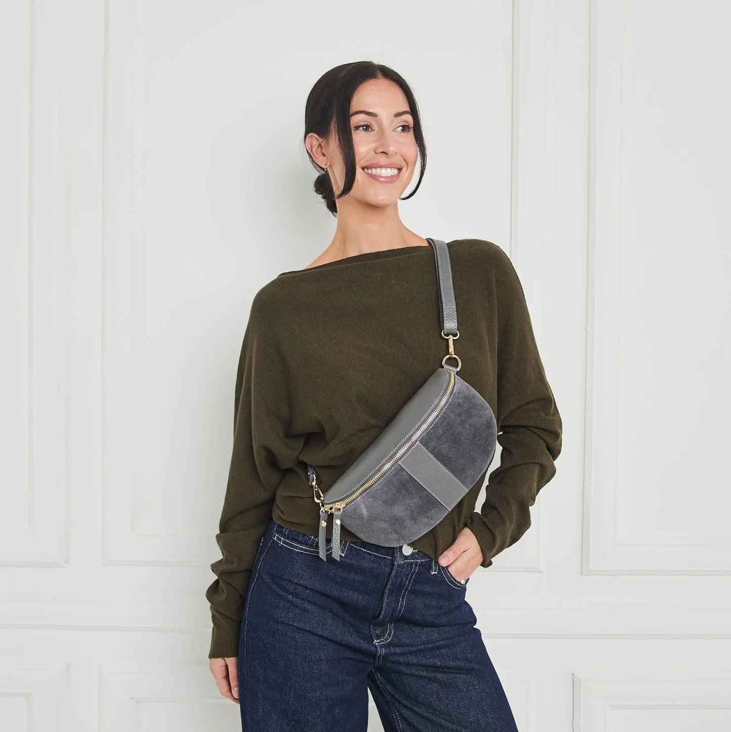 Ellie Beaumont 2 tone leather bag