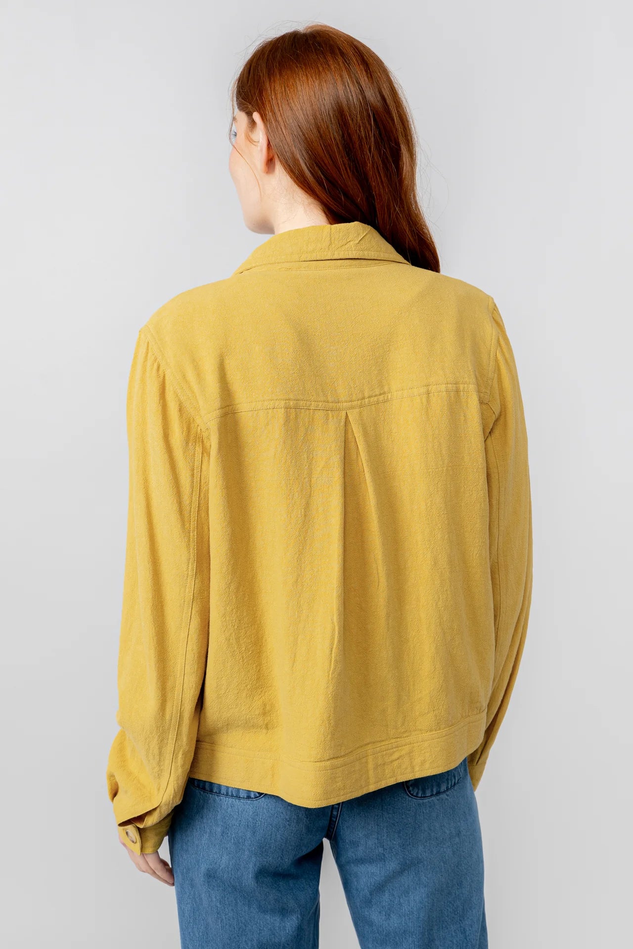Mustard southwestern linen jacket