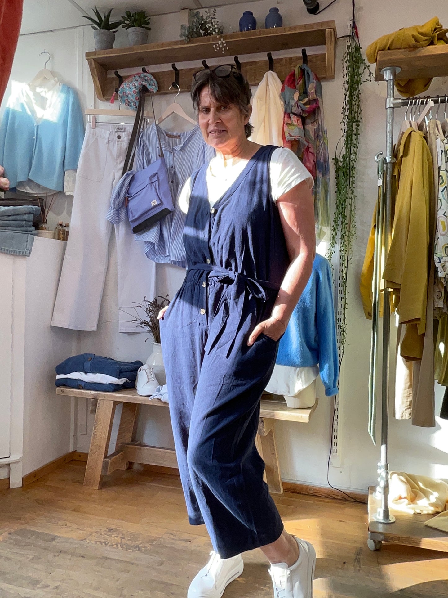 Ali linen dungarees