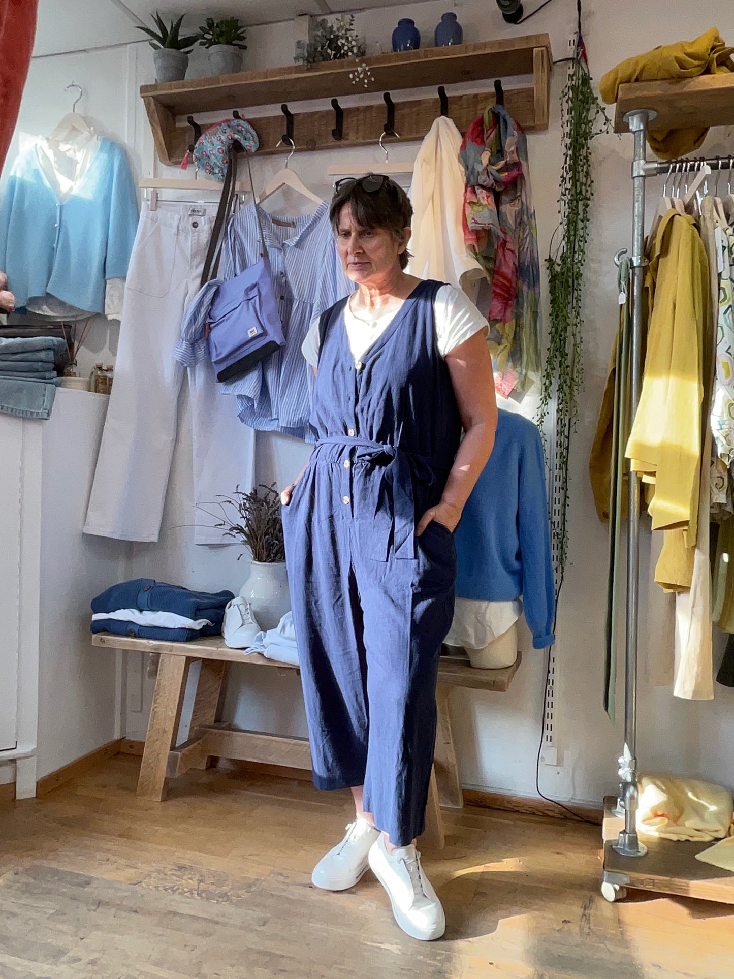 Ali linen dungarees
