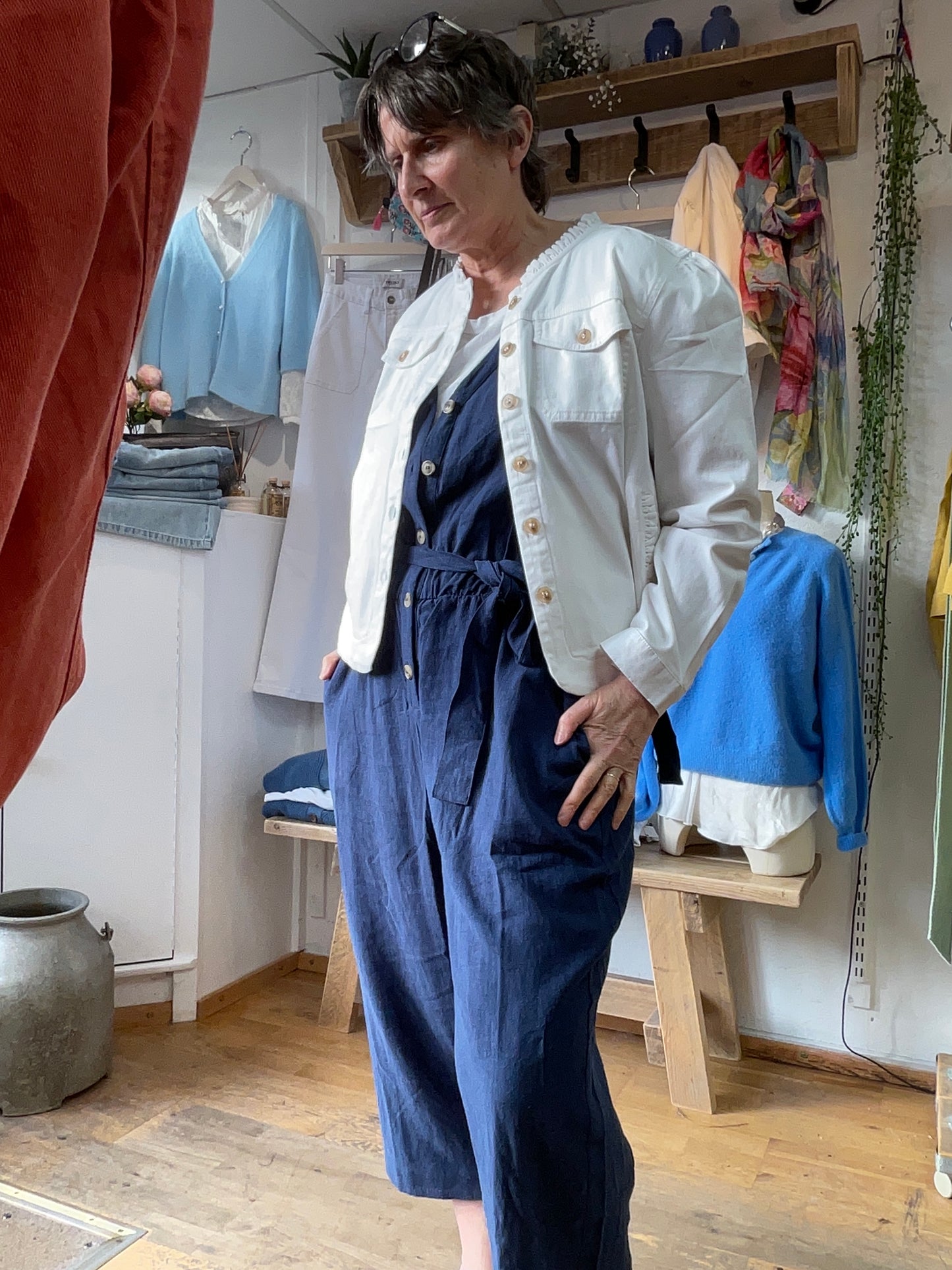 Ali linen dungarees