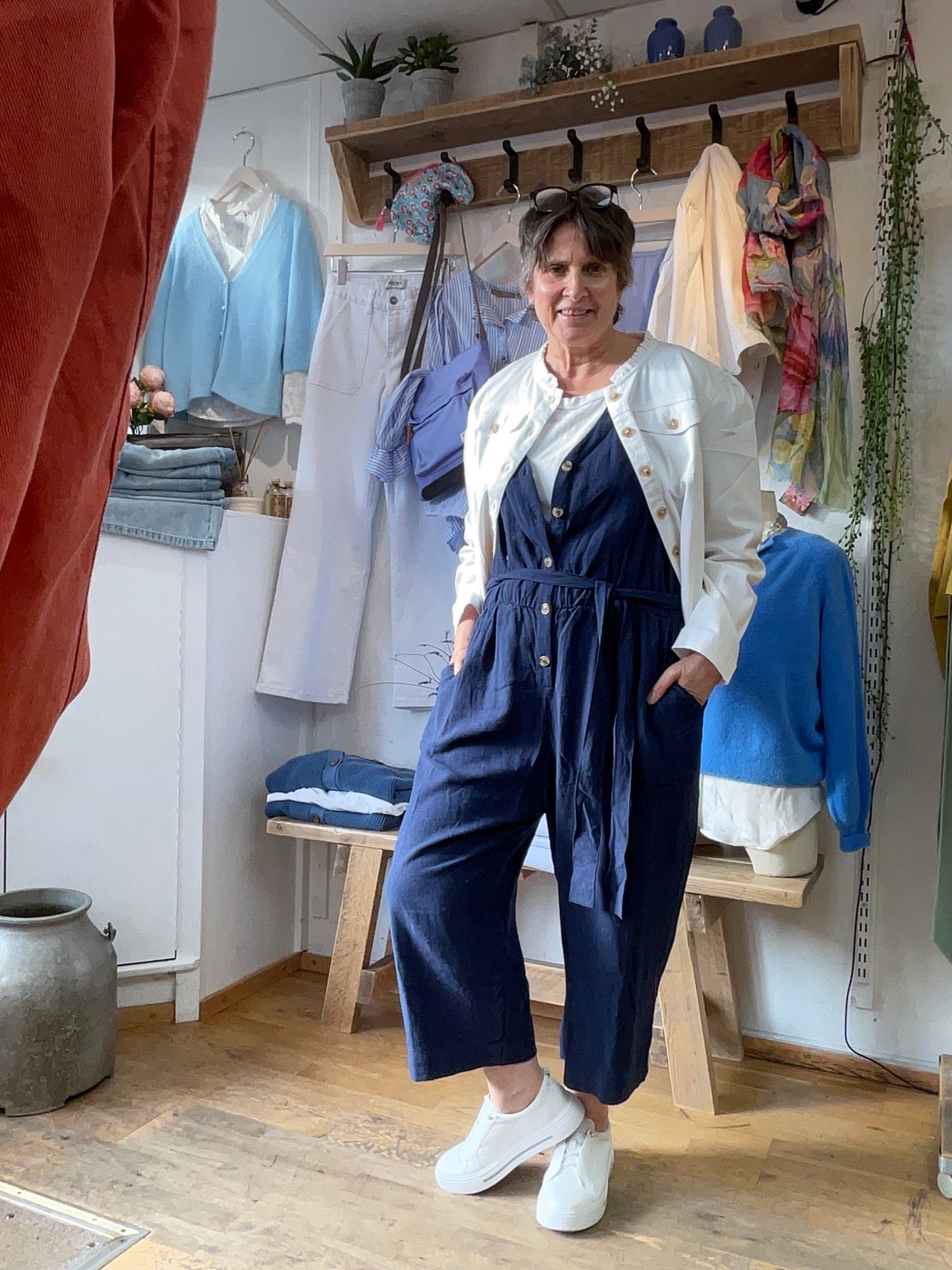 Ali linen dungarees
