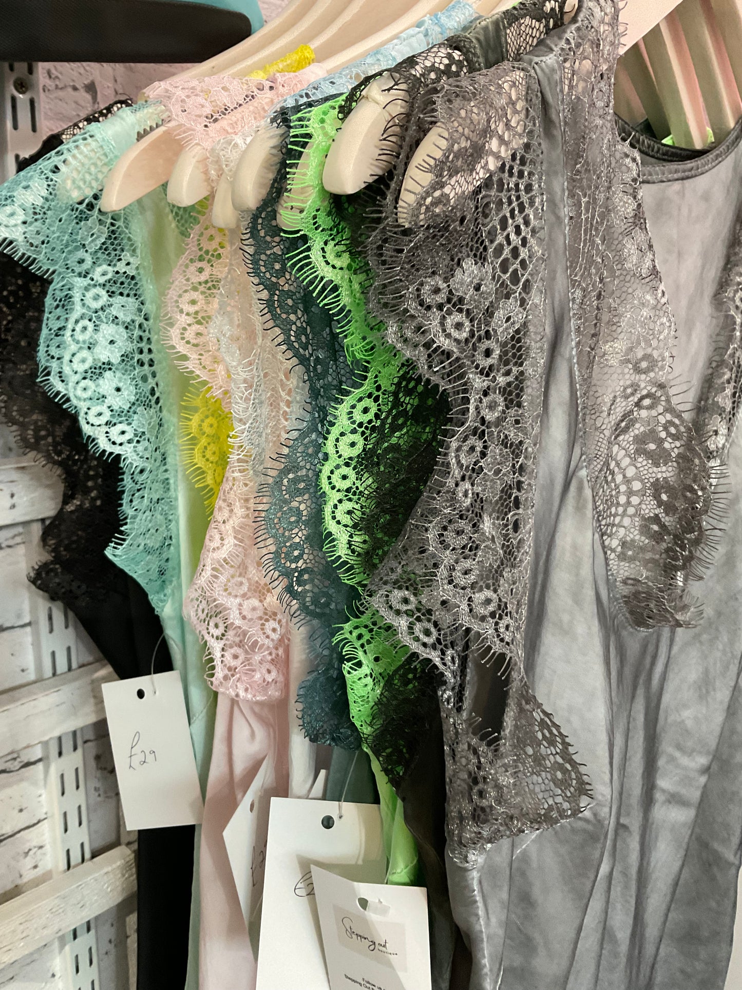 Penny Lace trim viscose tops
