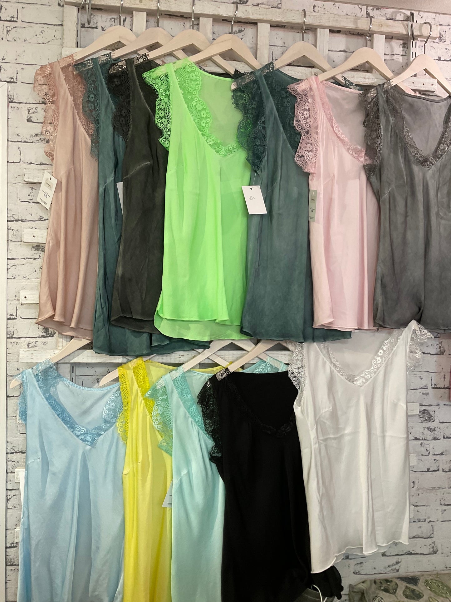 Penny Lace trim viscose tops