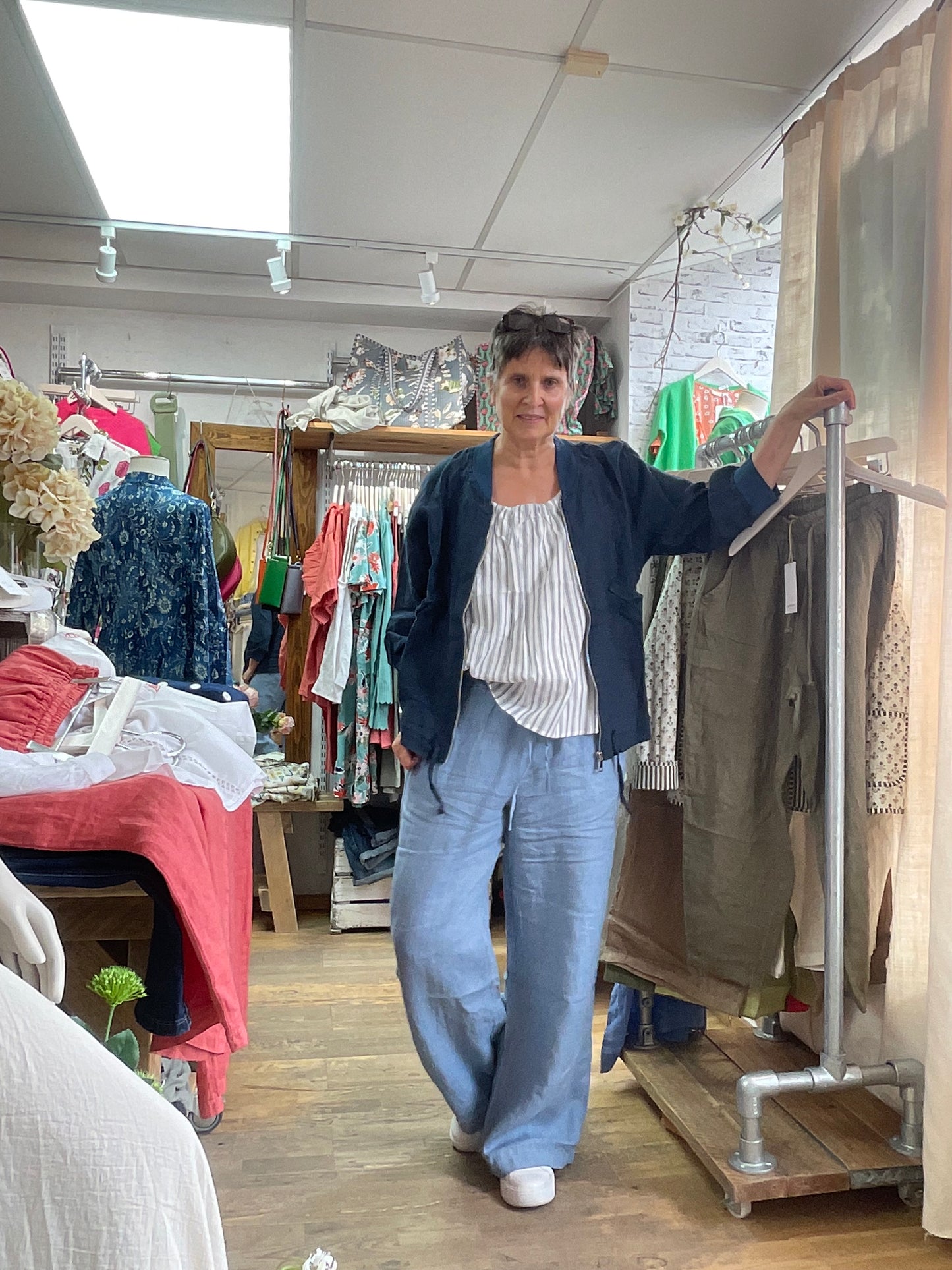 Carly linen bomber jacket