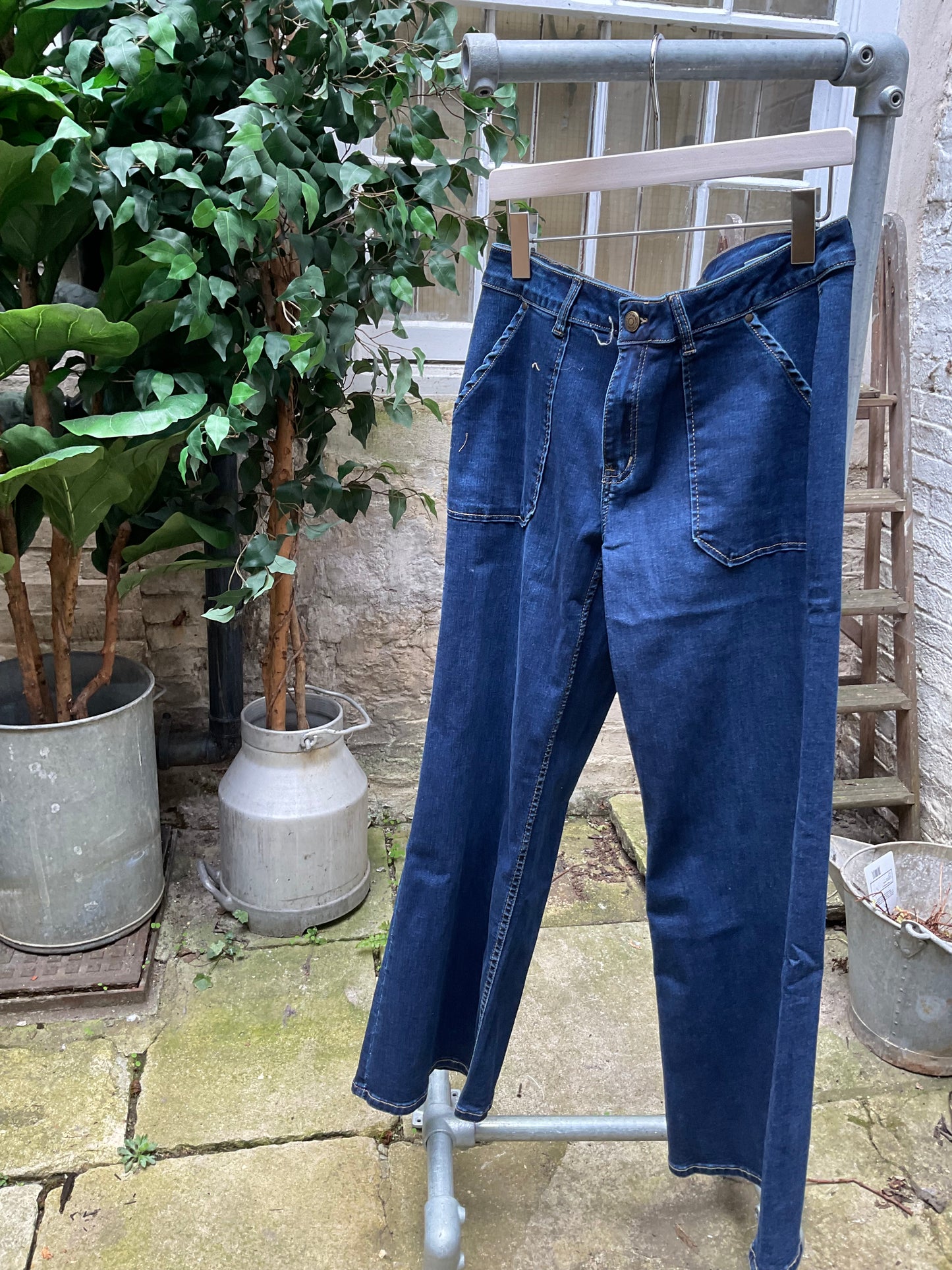 Toxik wide leg jeans - navy and denim