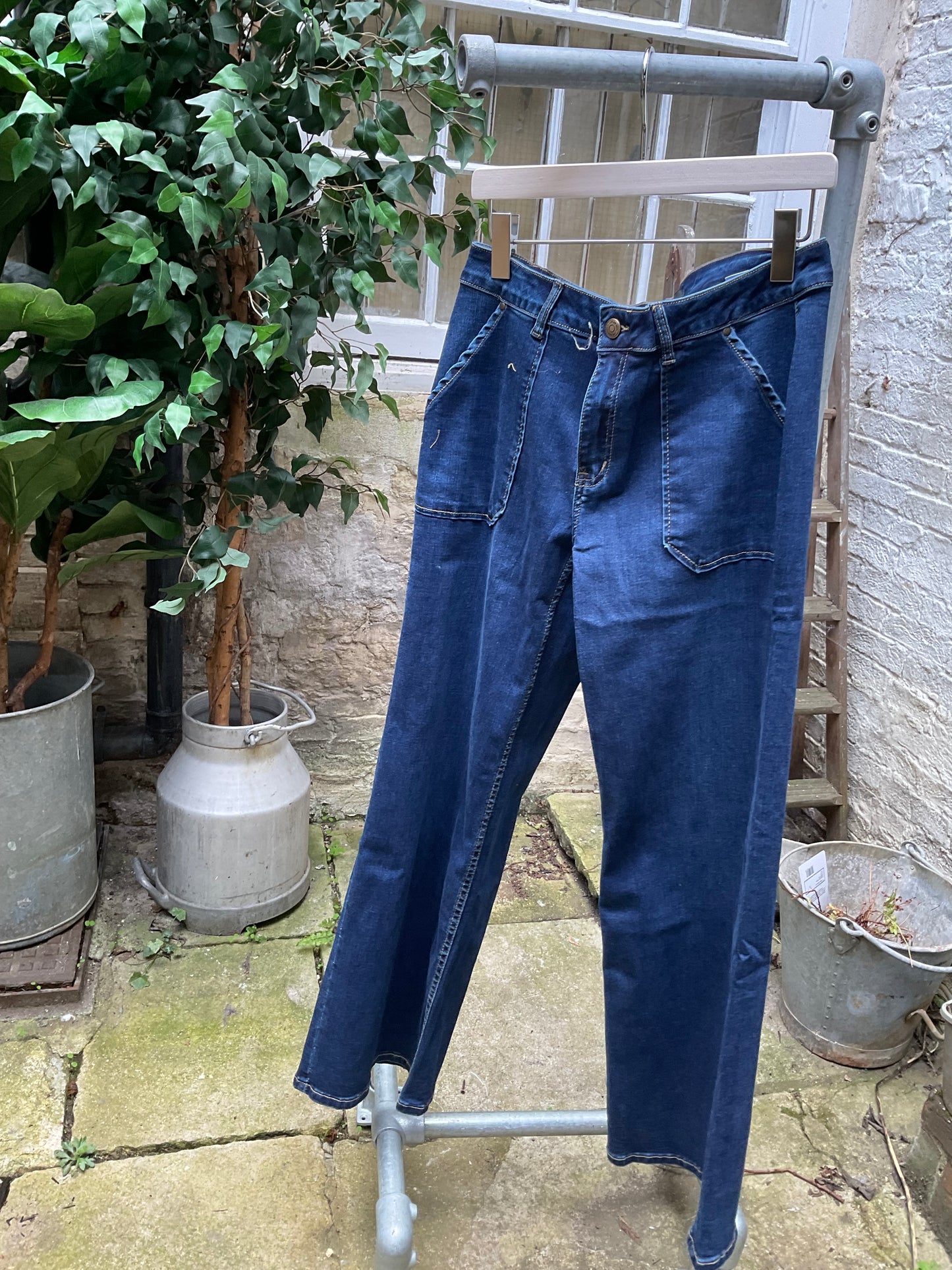 Toxik wide leg jeans - navy and denim