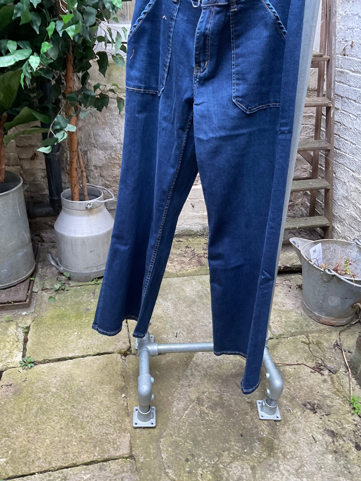 Toxik wide leg jeans - navy and denim