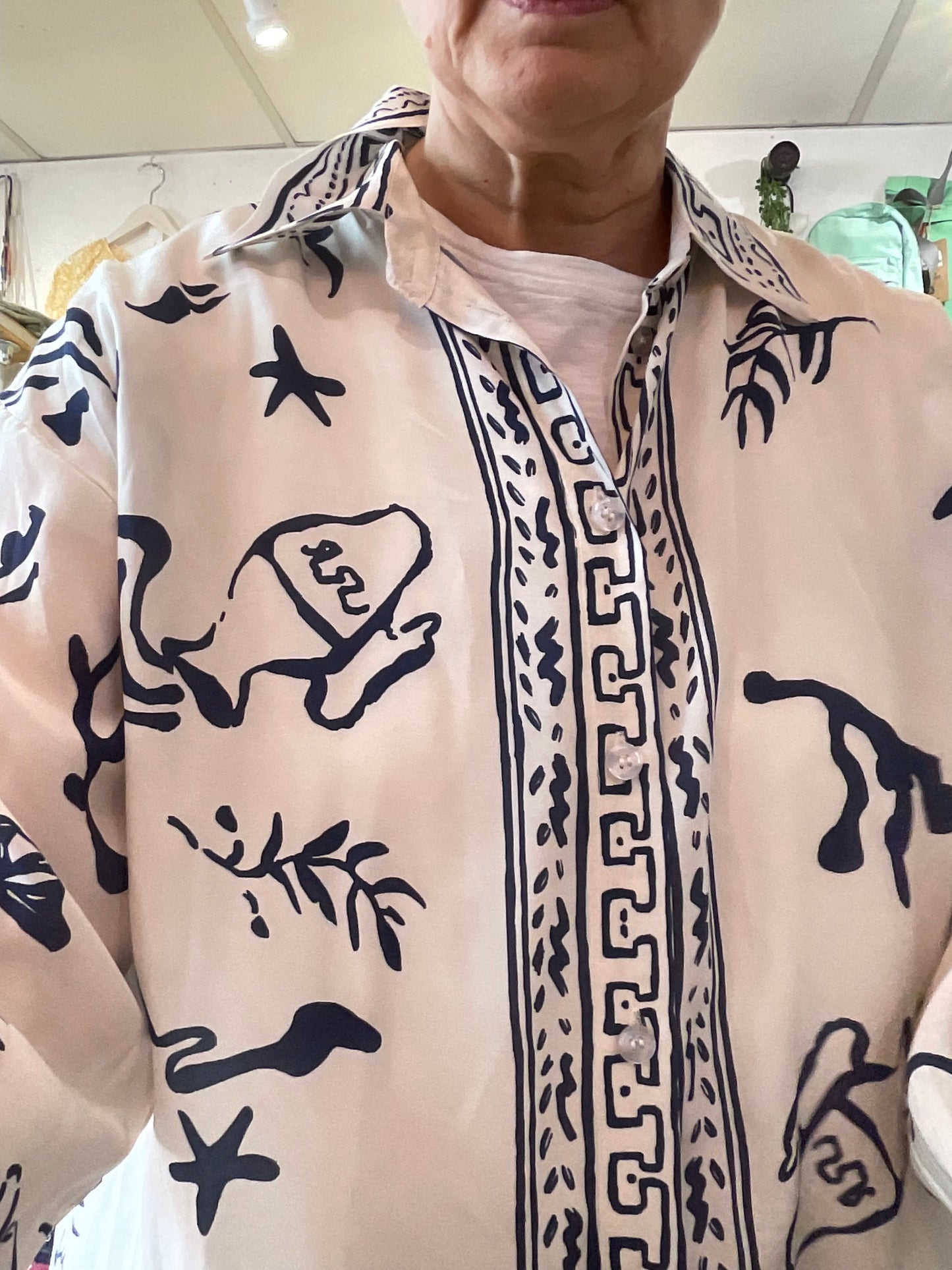 Michelle viscose printed blouse