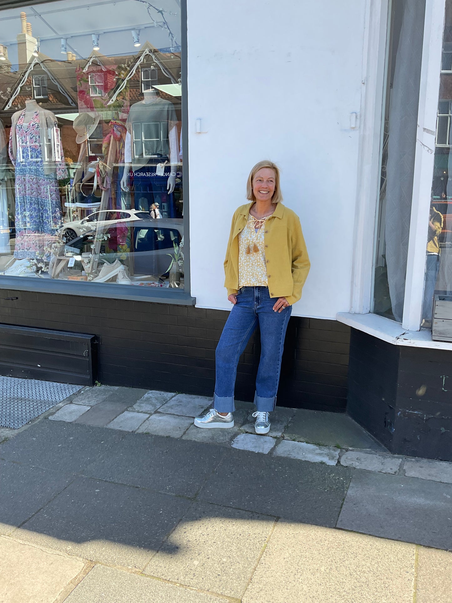 Mustard southwestern linen jacket